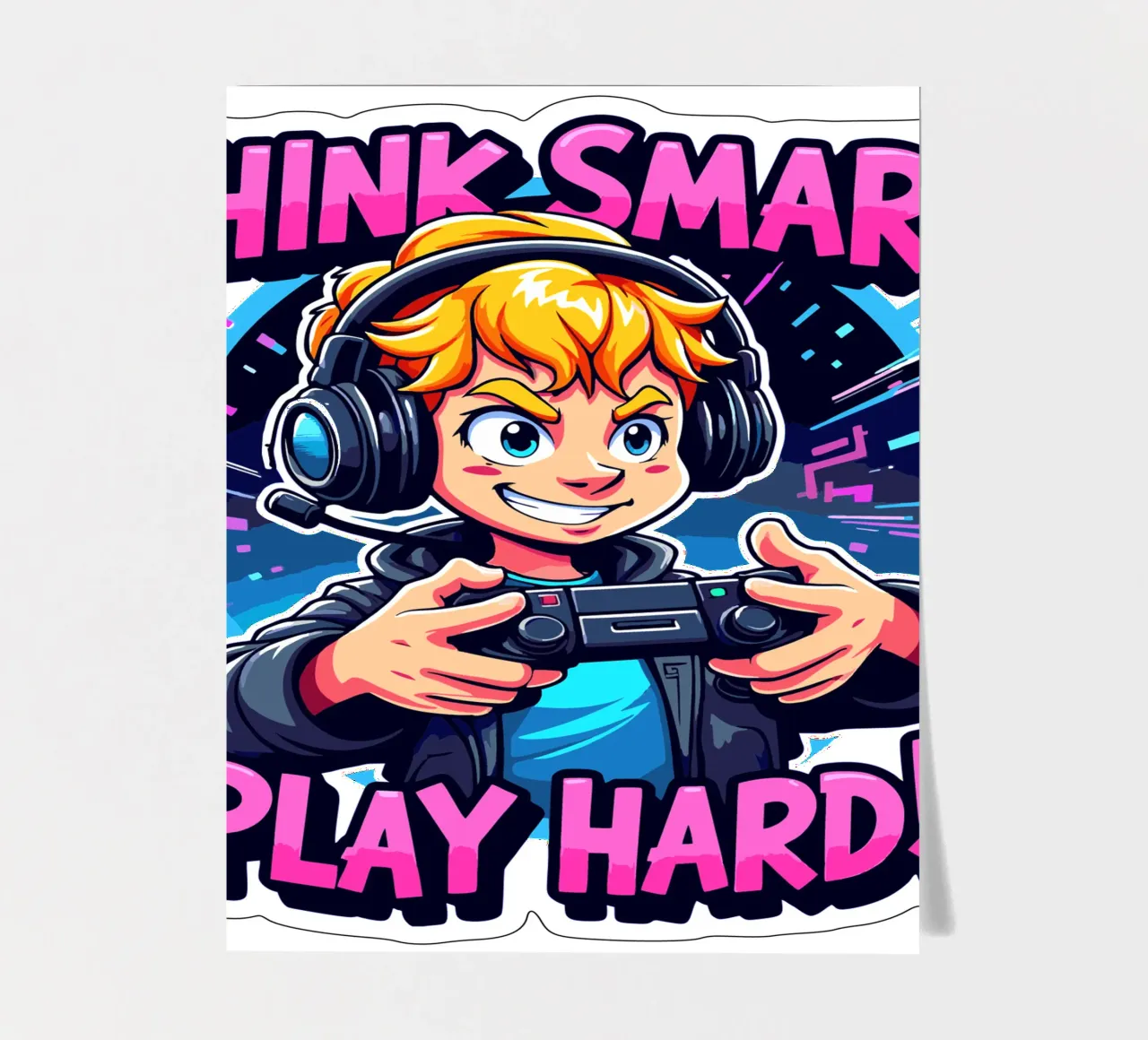 Think Smart, Play Hard sticker sheet by artdesign1985