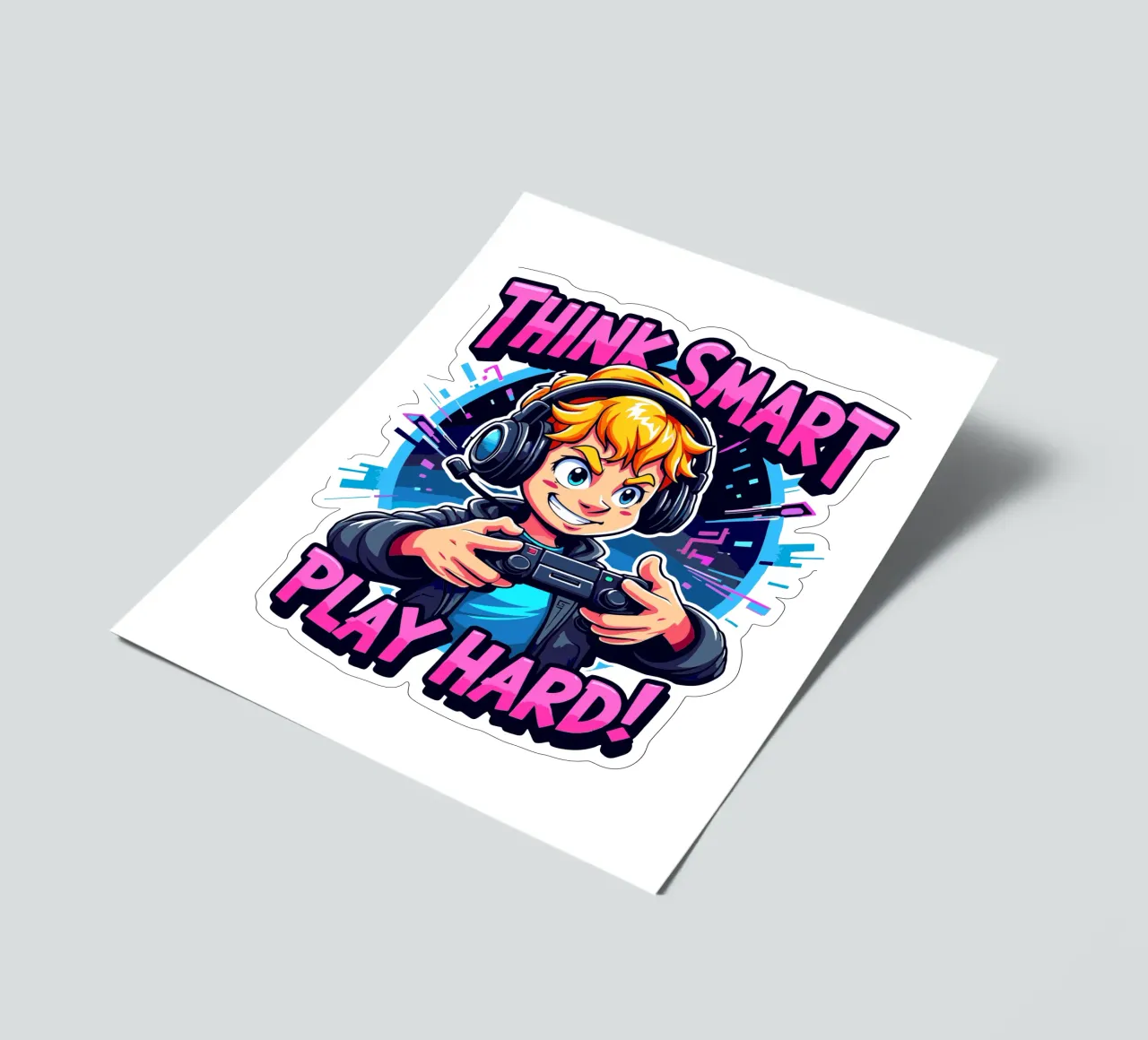 Think Smart, Play Hard sticker sheet by artdesign1985
