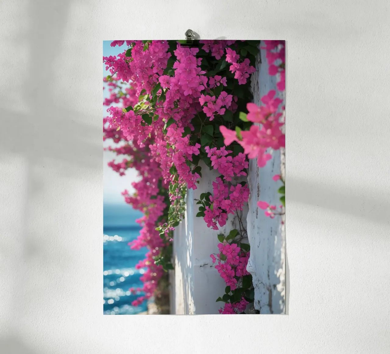 Mediterranean Charm with Bougainvillea poster da AlbertKlee
