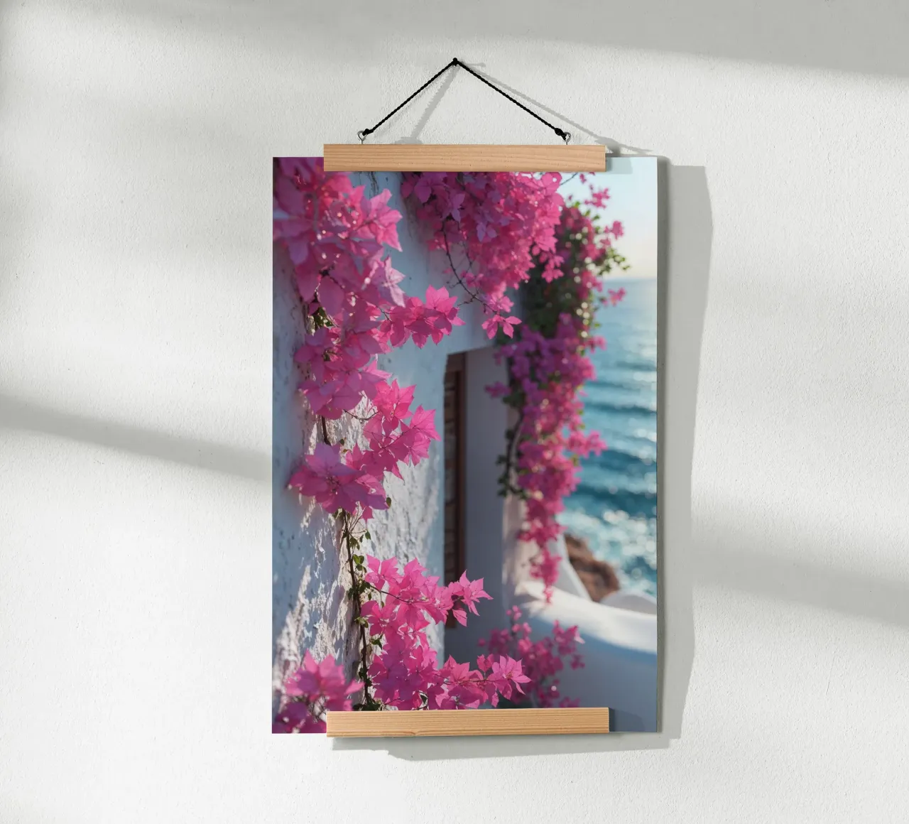 Sunlit Bougainvillea and Azure Backdrop carta hahnemühle da AlbertKlee