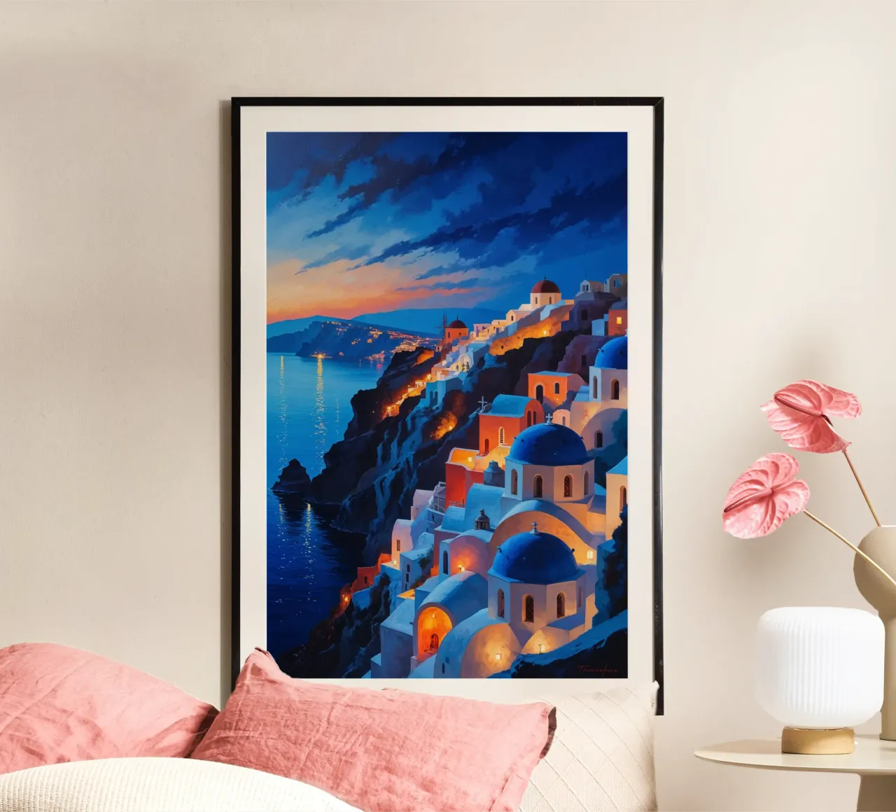 Santorini's Radiant Twilight carta hahnemühle da AlbertKlee