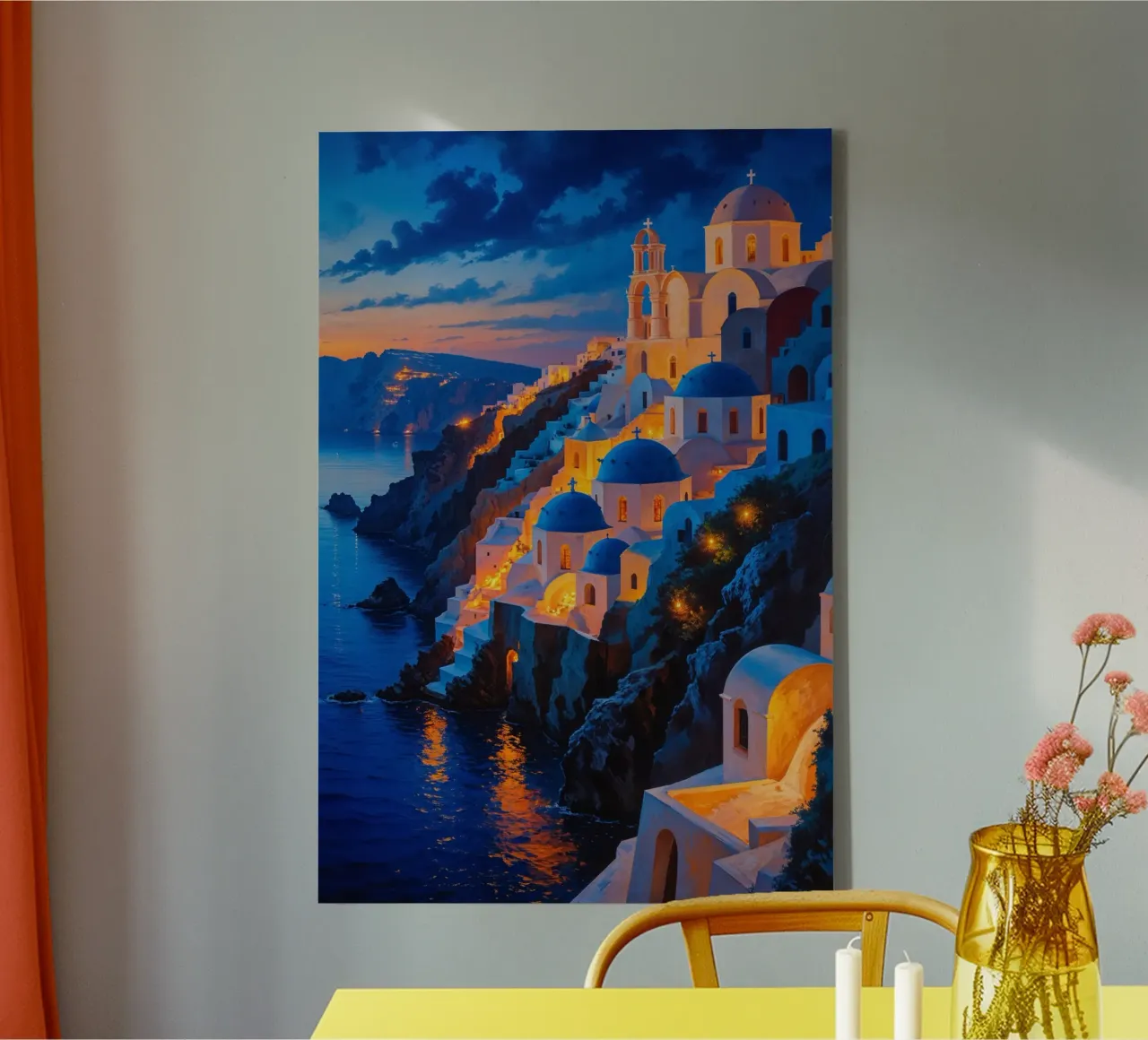 Golden Hour in Santorini tela con Cornice a cassetta da AlbertKlee