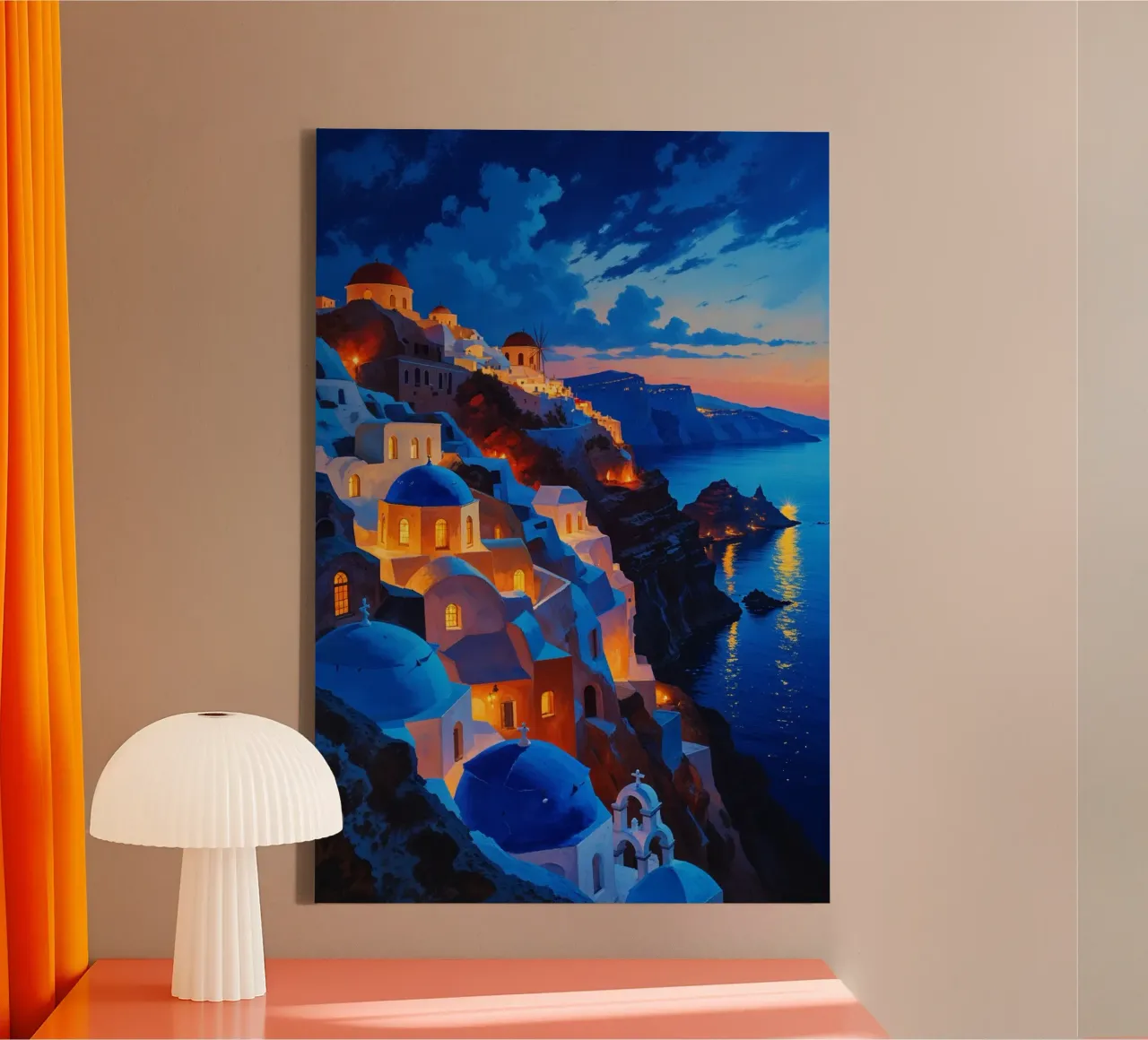 Santorini's Evening Splendor tela da AlbertKlee