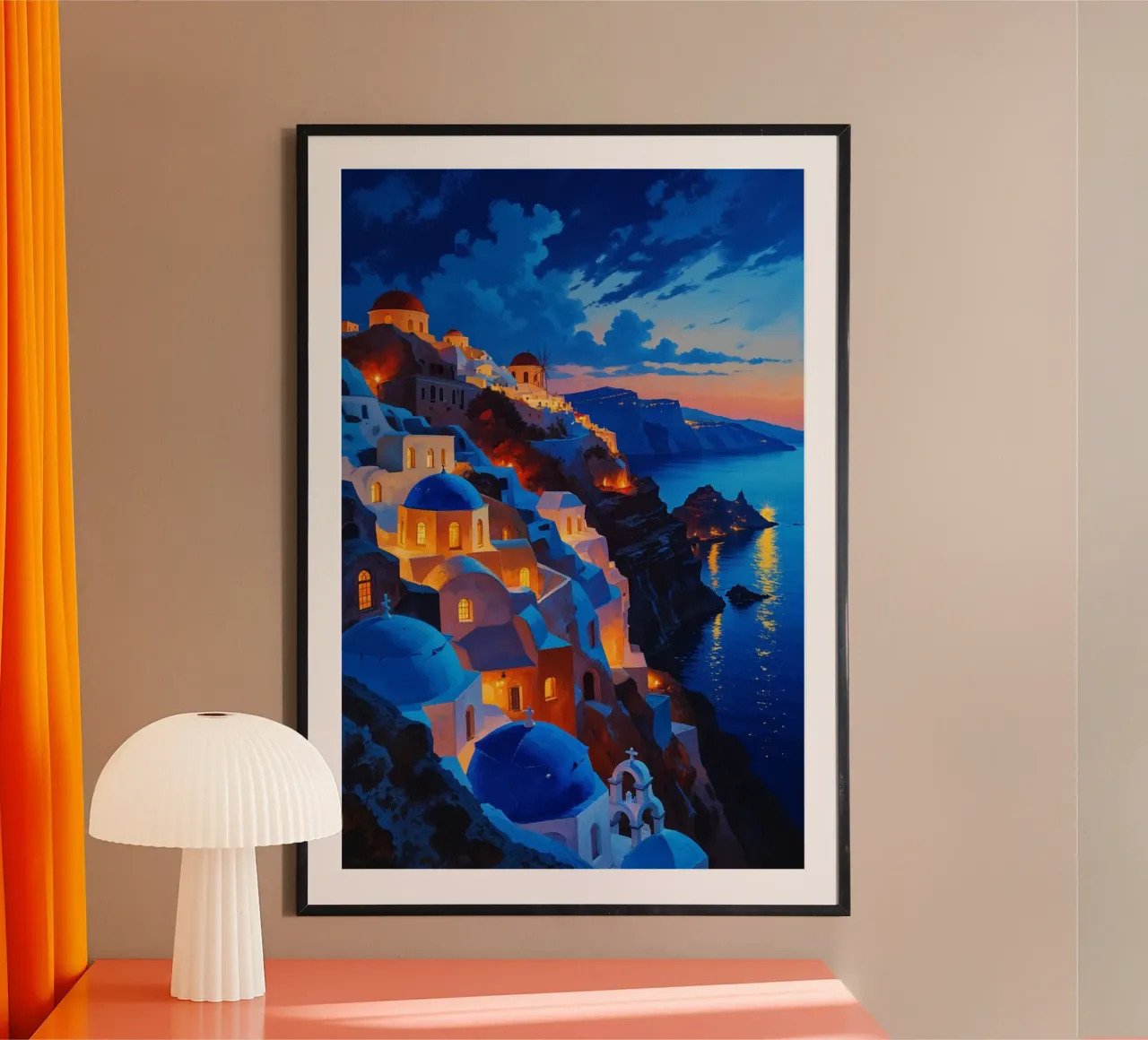 Santorini's Evening Splendor carta hahnemühle da AlbertKlee