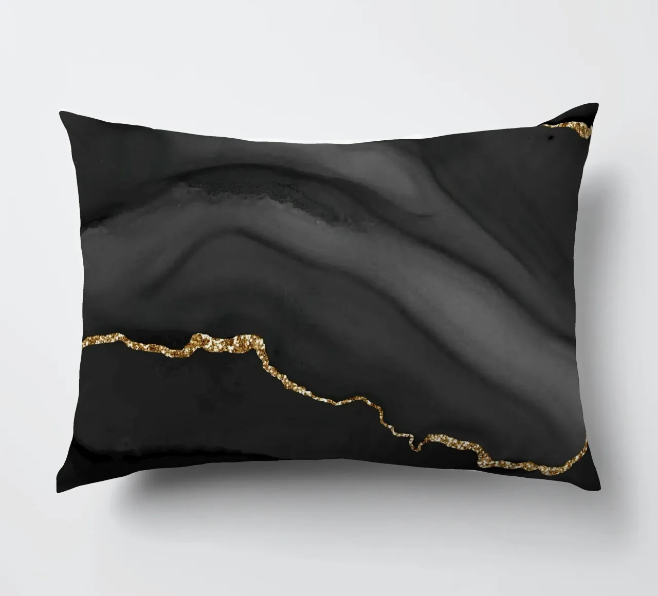 Texture agata nera e oro 01 cuscino da Gemstone Textures