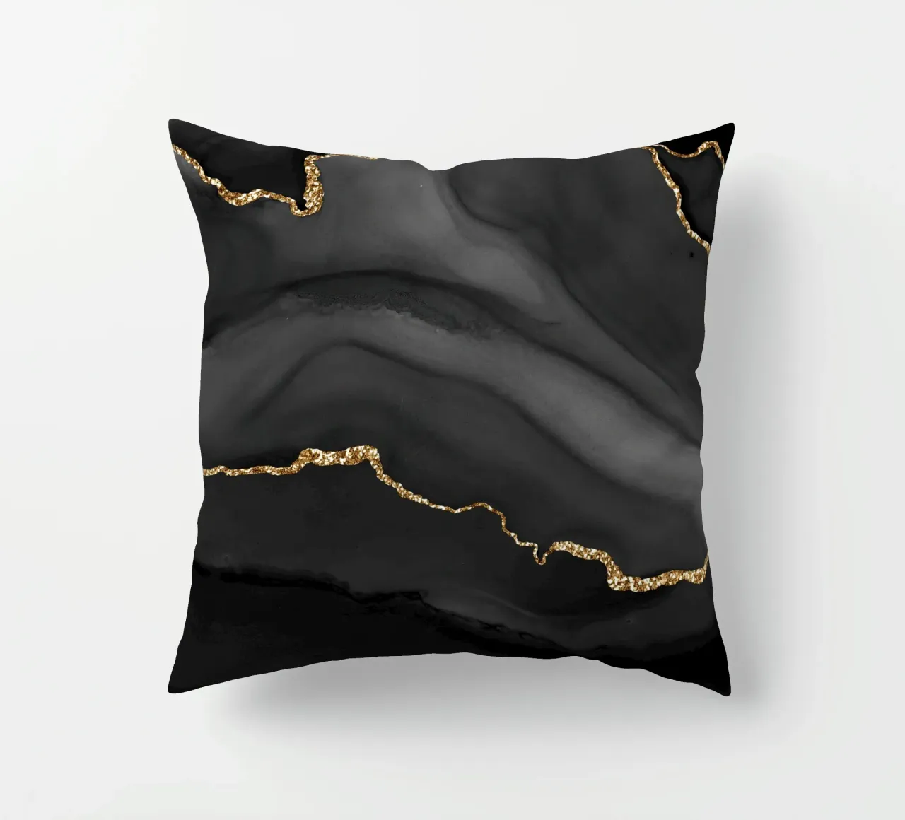 Texture agata nera e oro 01 cuscino da Gemstone Textures
