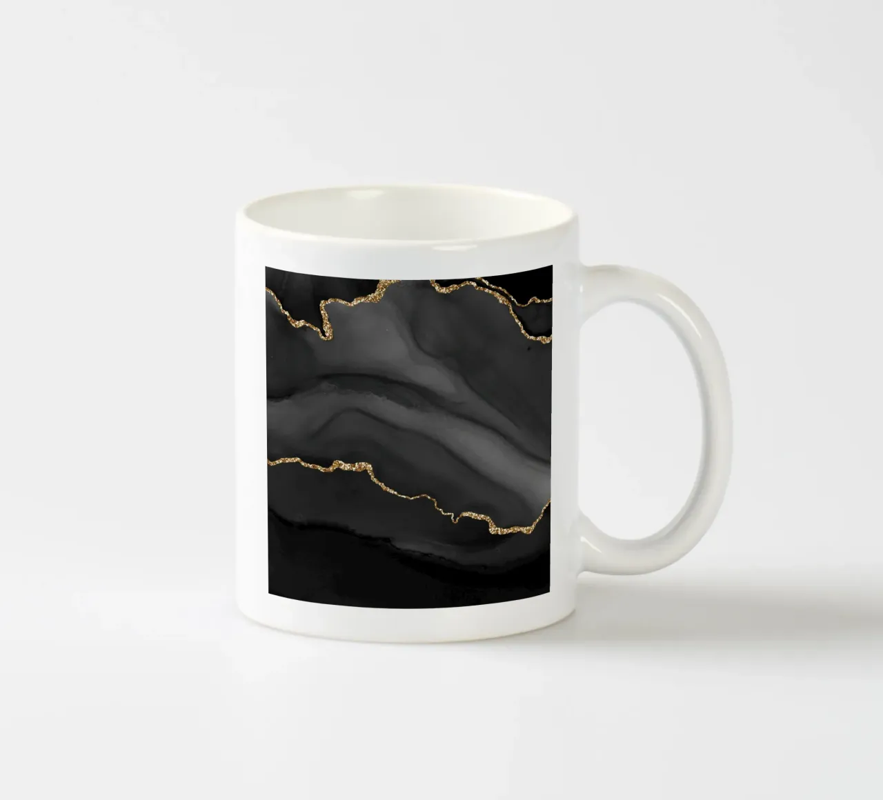 Texture agata nera e oro 01 tazza in ceramica da Gemstone Textures