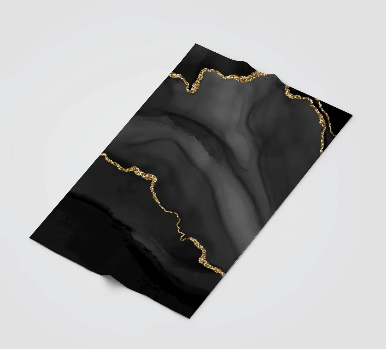 Texture agata nera e oro 01 coperta in pile da Gemstone Textures