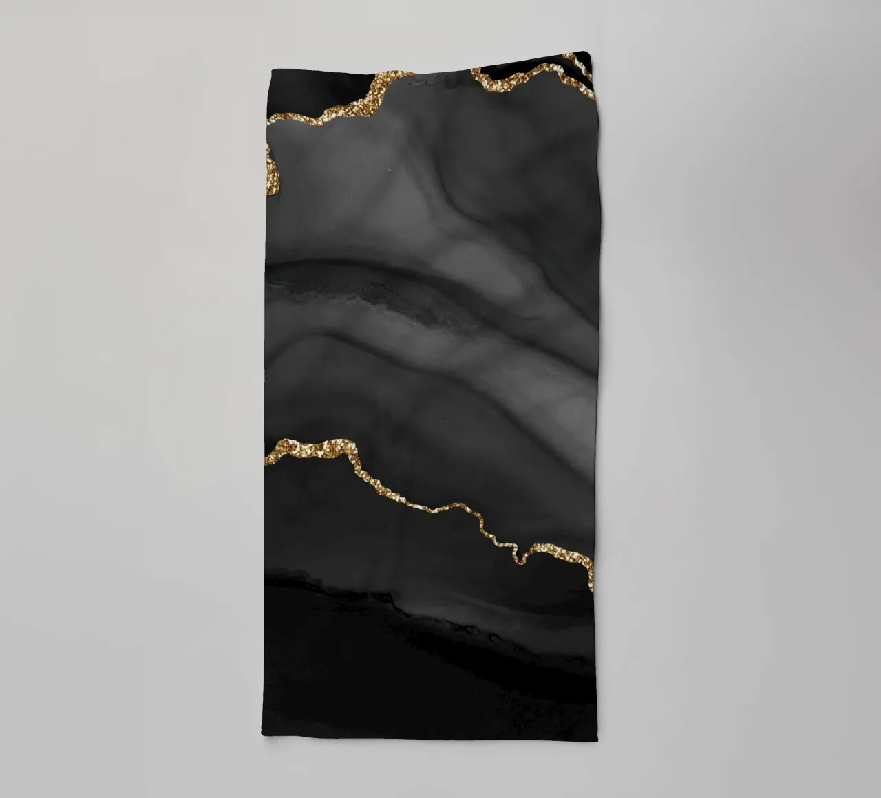 Texture agata nera e oro 01 asciugamano da bagno da Gemstone Textures