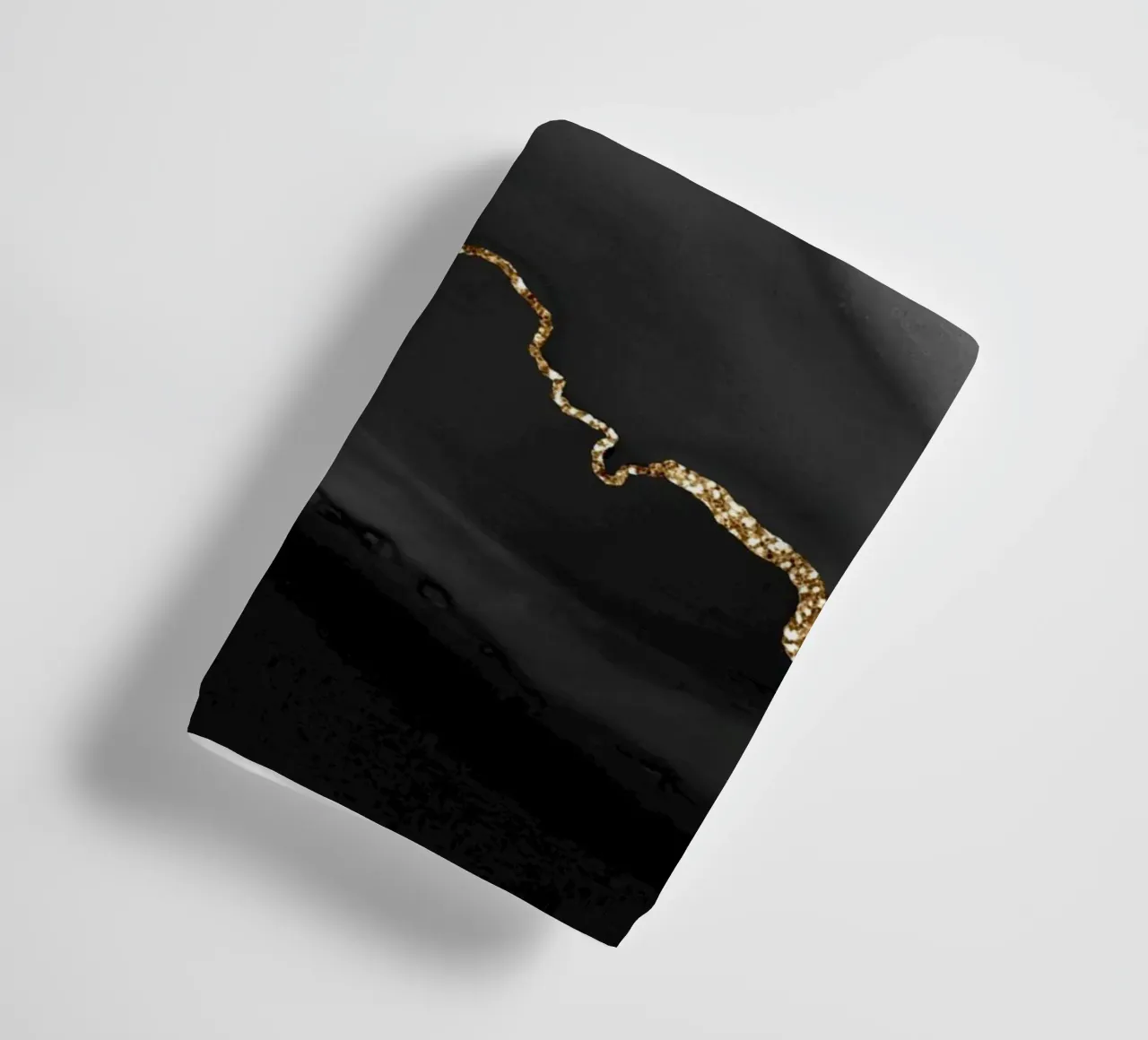 Texture agata nera e oro 01 asciugamano da bagno da Gemstone Textures
