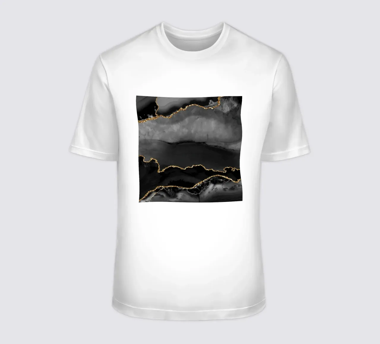 Texture agata nera e oro 02 t-shirt da Gemstone Textures