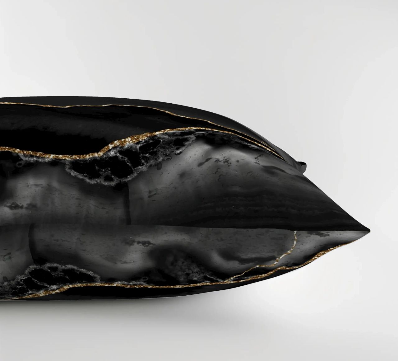 Texture agata nera e oro 02 cuscino da Gemstone Textures
