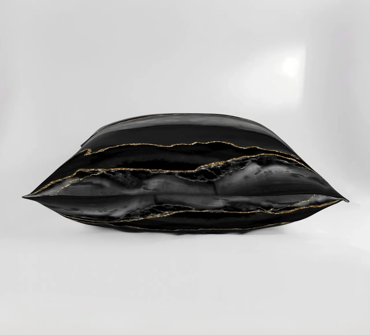 Texture agata nera e oro 02 cuscino da Gemstone Textures
