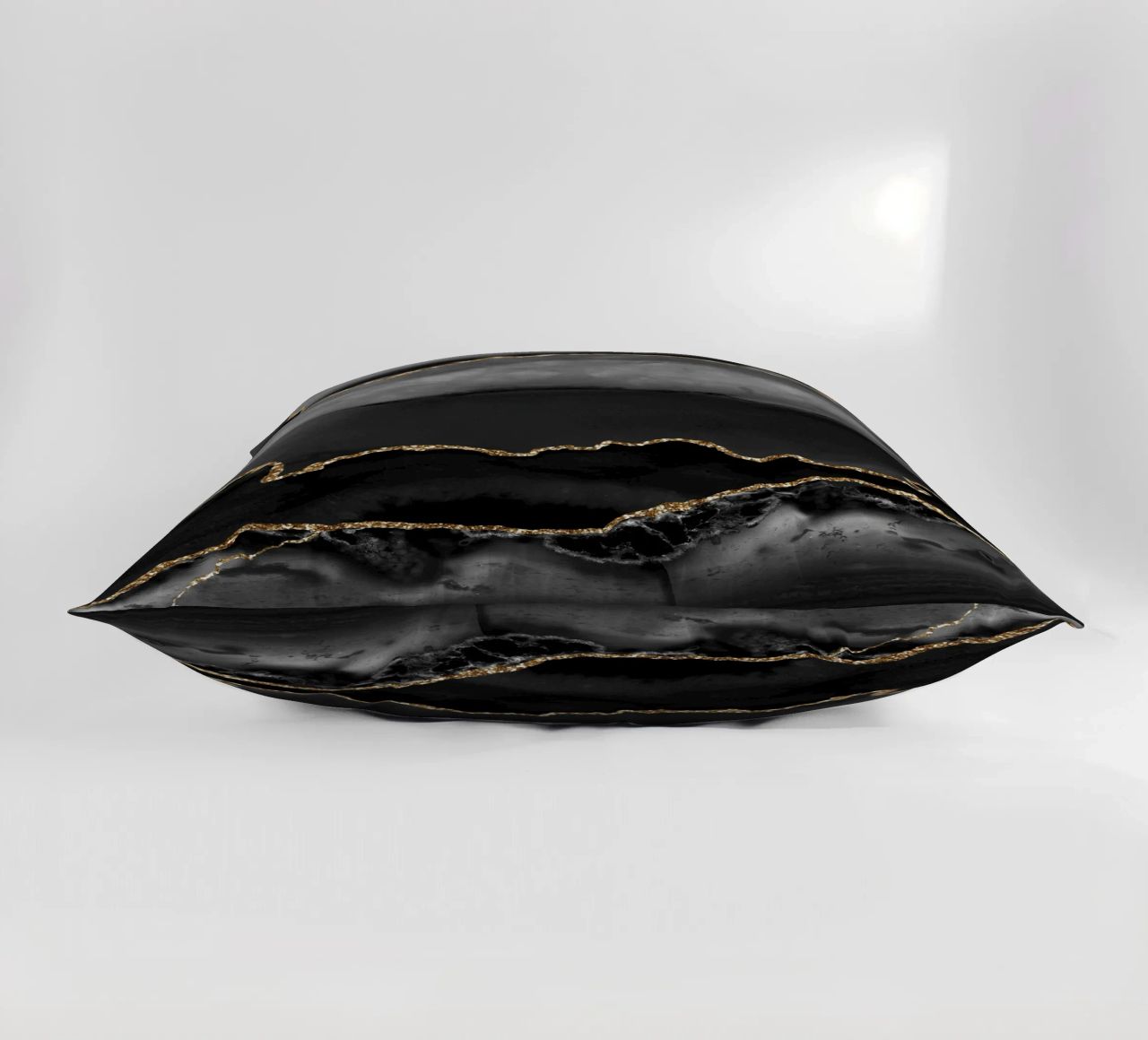 Texture agata nera e oro 02 cuscino da Gemstone Textures