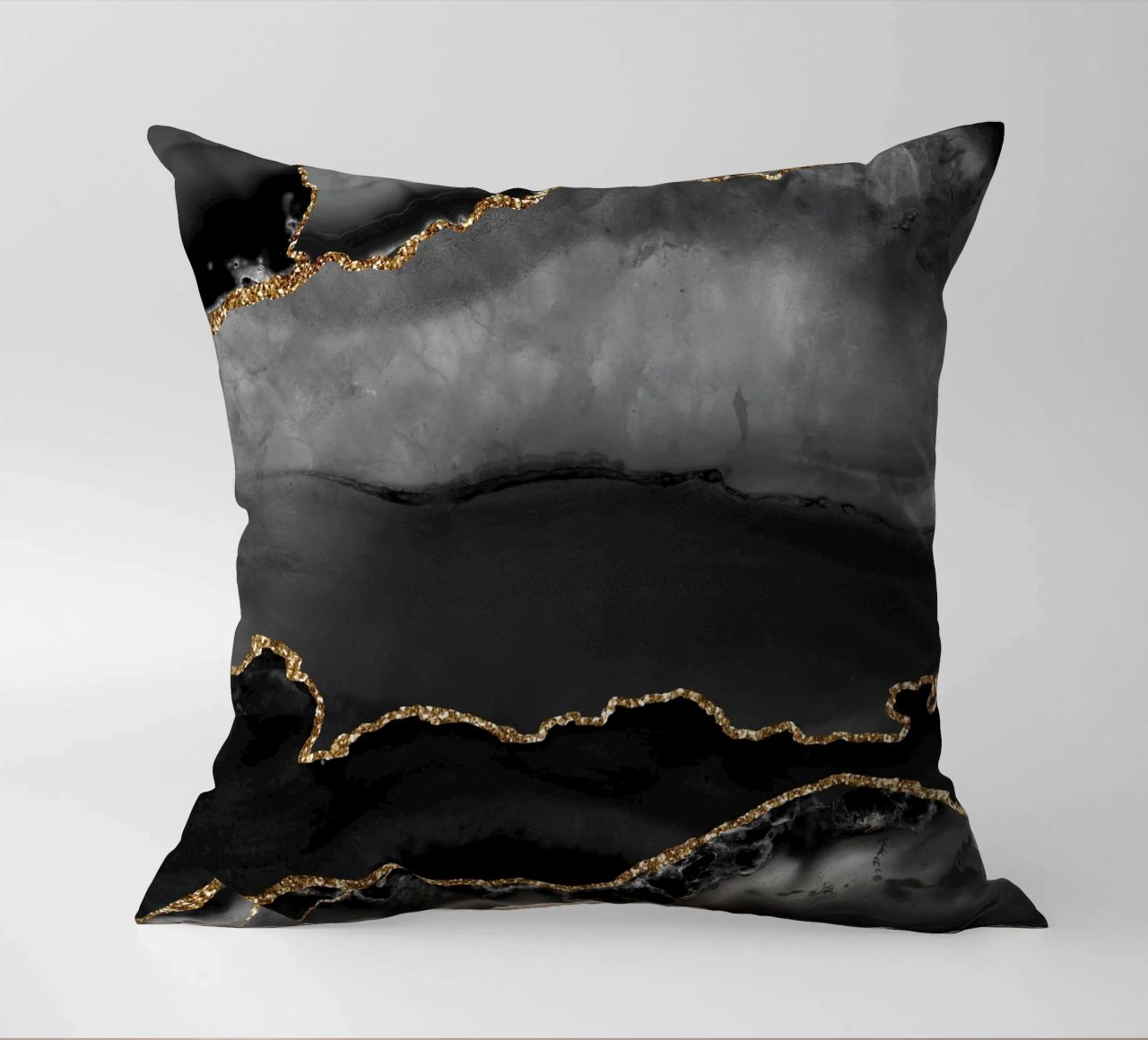 Texture agata nera e oro 02 cuscino da Gemstone Textures