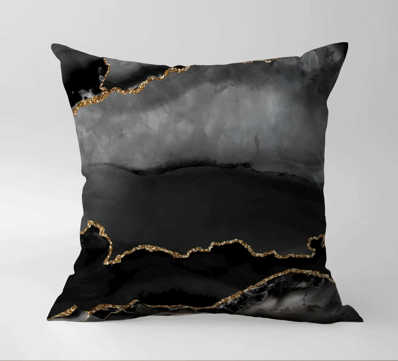 Texture agata nera e oro 02 cuscino da Gemstone Textures