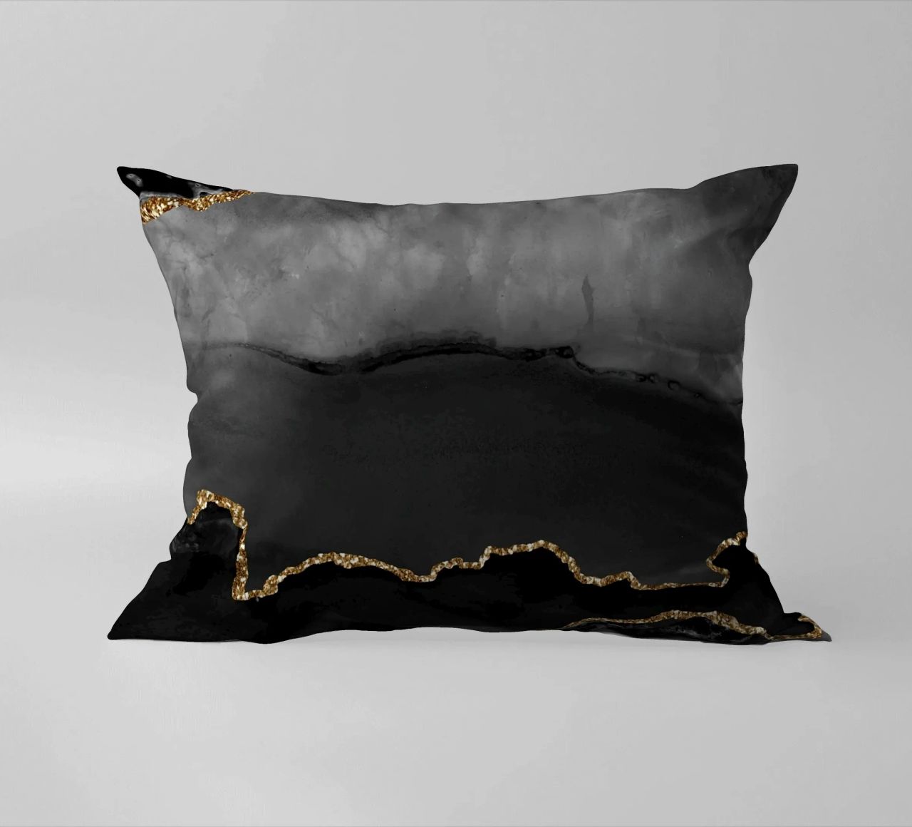Texture agata nera e oro 02 cuscino da Gemstone Textures
