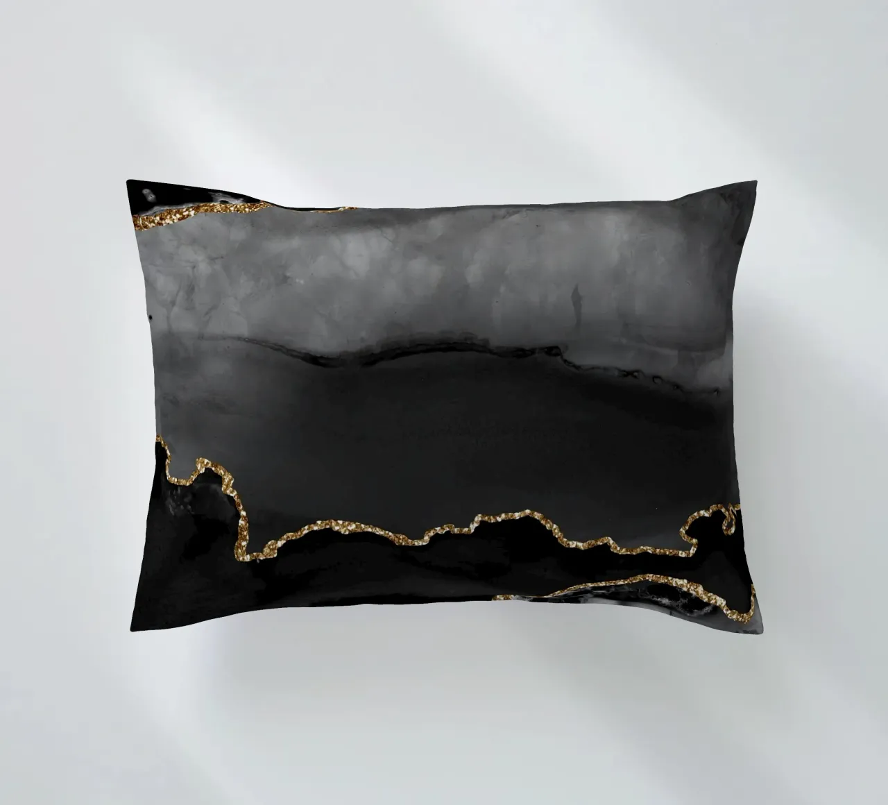 Texture agata nera e oro 02 cuscino da Gemstone Textures