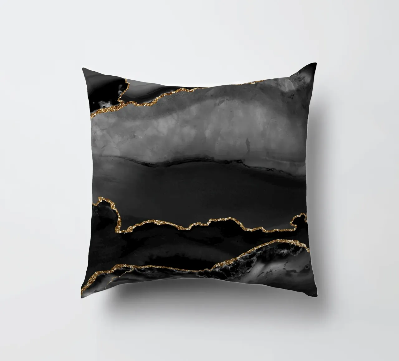 Texture agata nera e oro 02 cuscino da Gemstone Textures