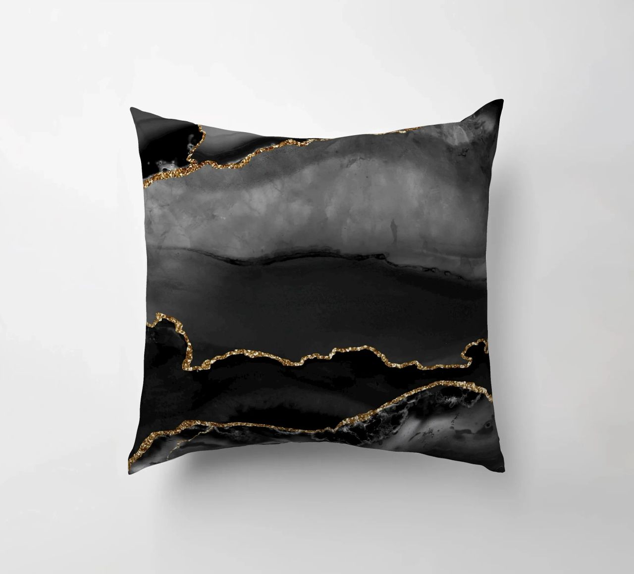 Texture agata nera e oro 02 cuscino da Gemstone Textures