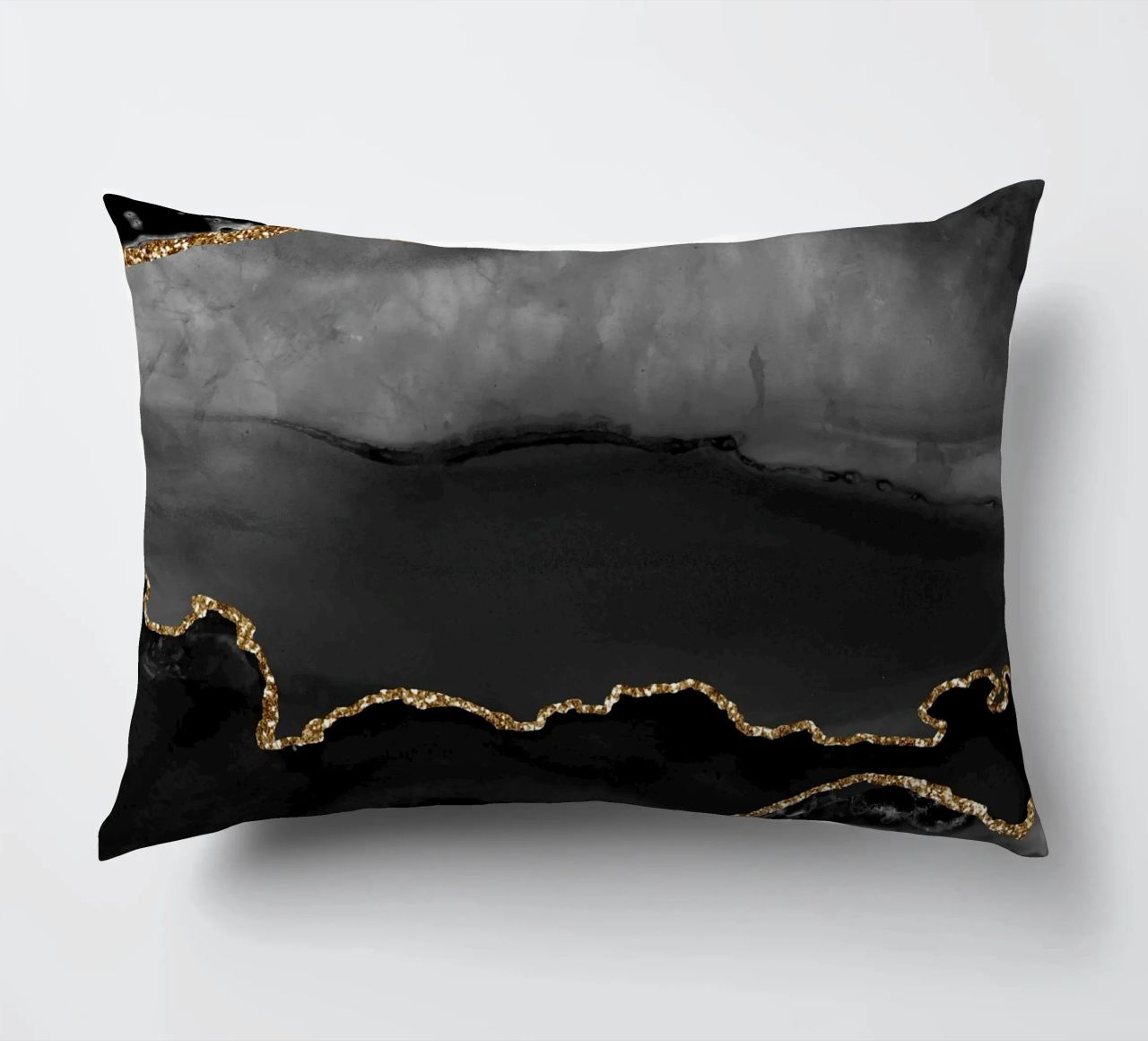 Texture agata nera e oro 02 cuscino da Gemstone Textures