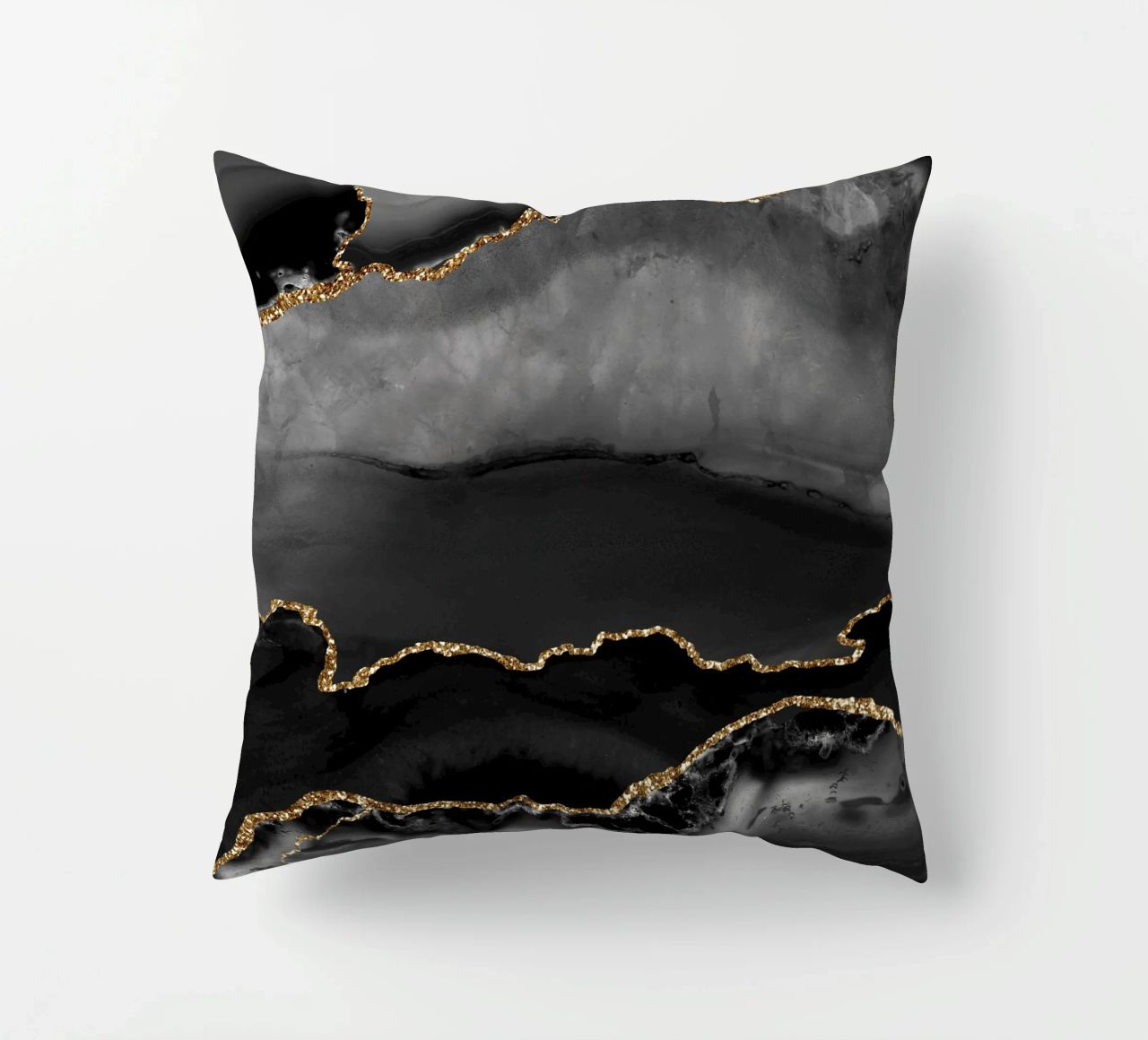 Texture agata nera e oro 02 cuscino da Gemstone Textures