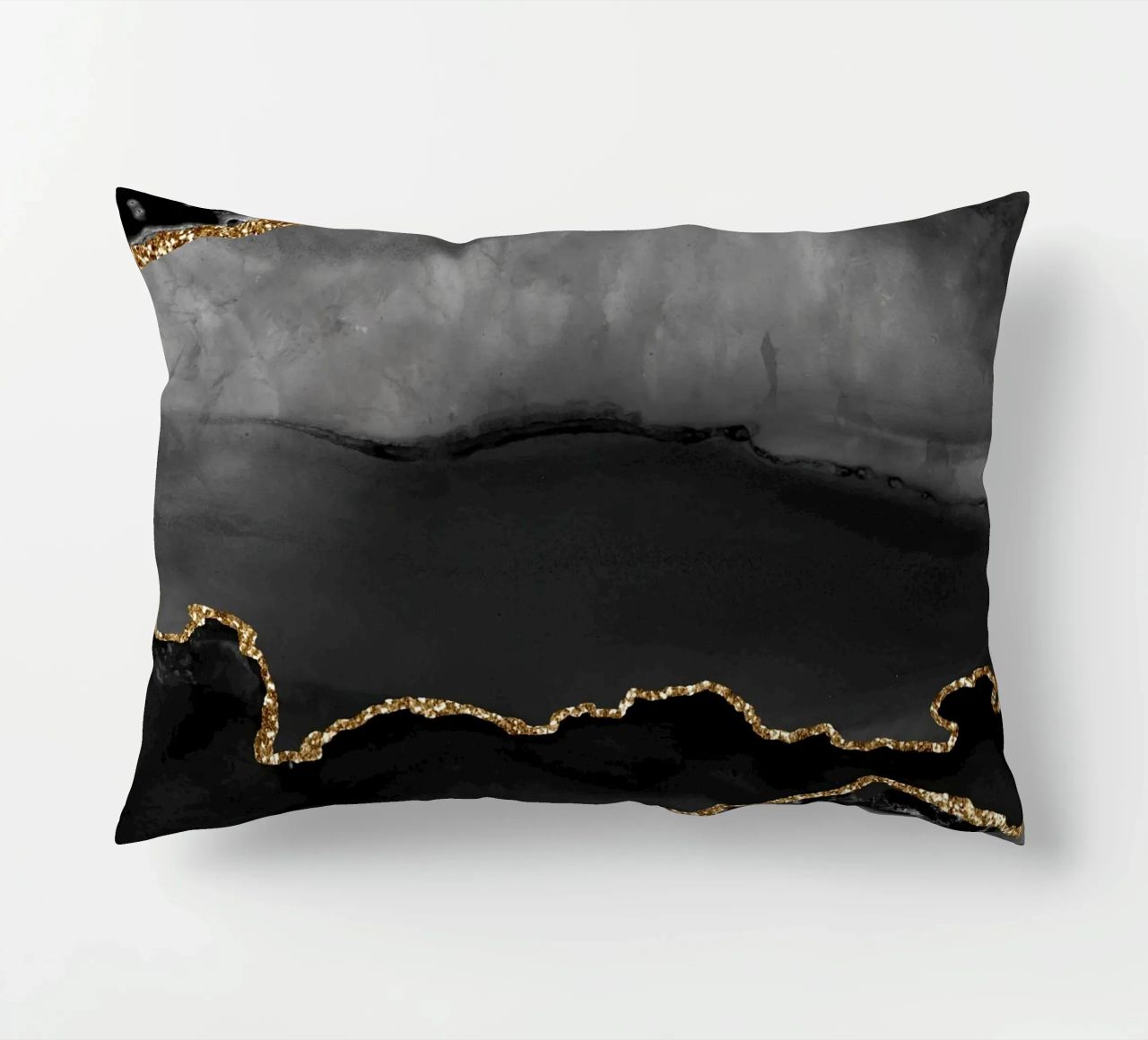 Texture agata nera e oro 02 cuscino da Gemstone Textures