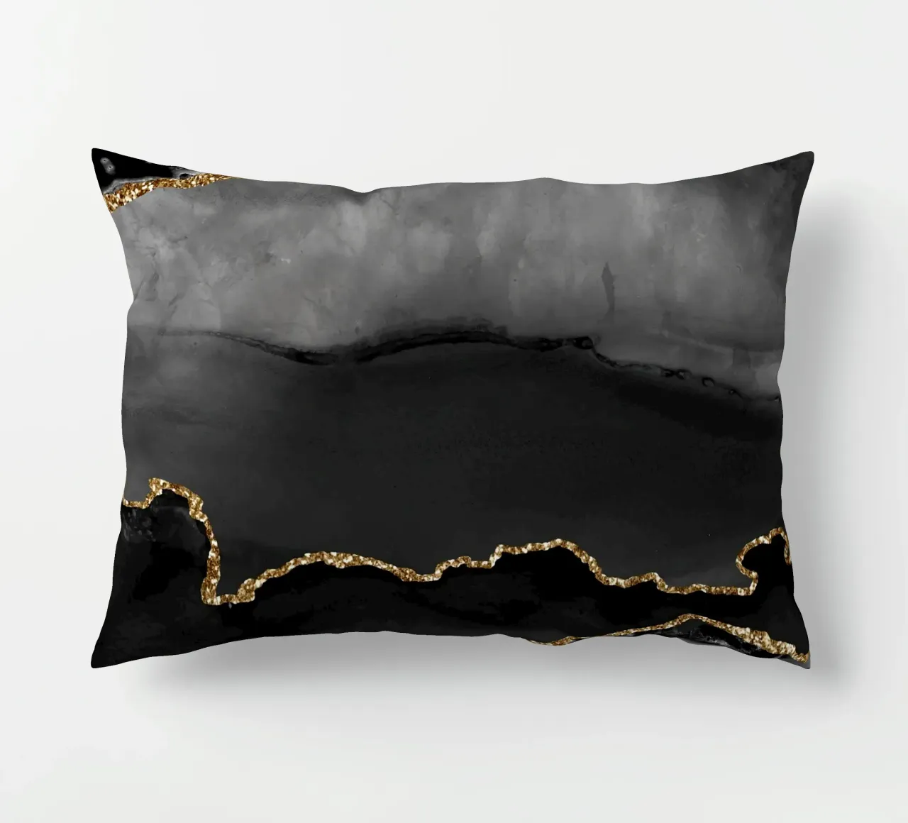 Texture agata nera e oro 02 cuscino da Gemstone Textures
