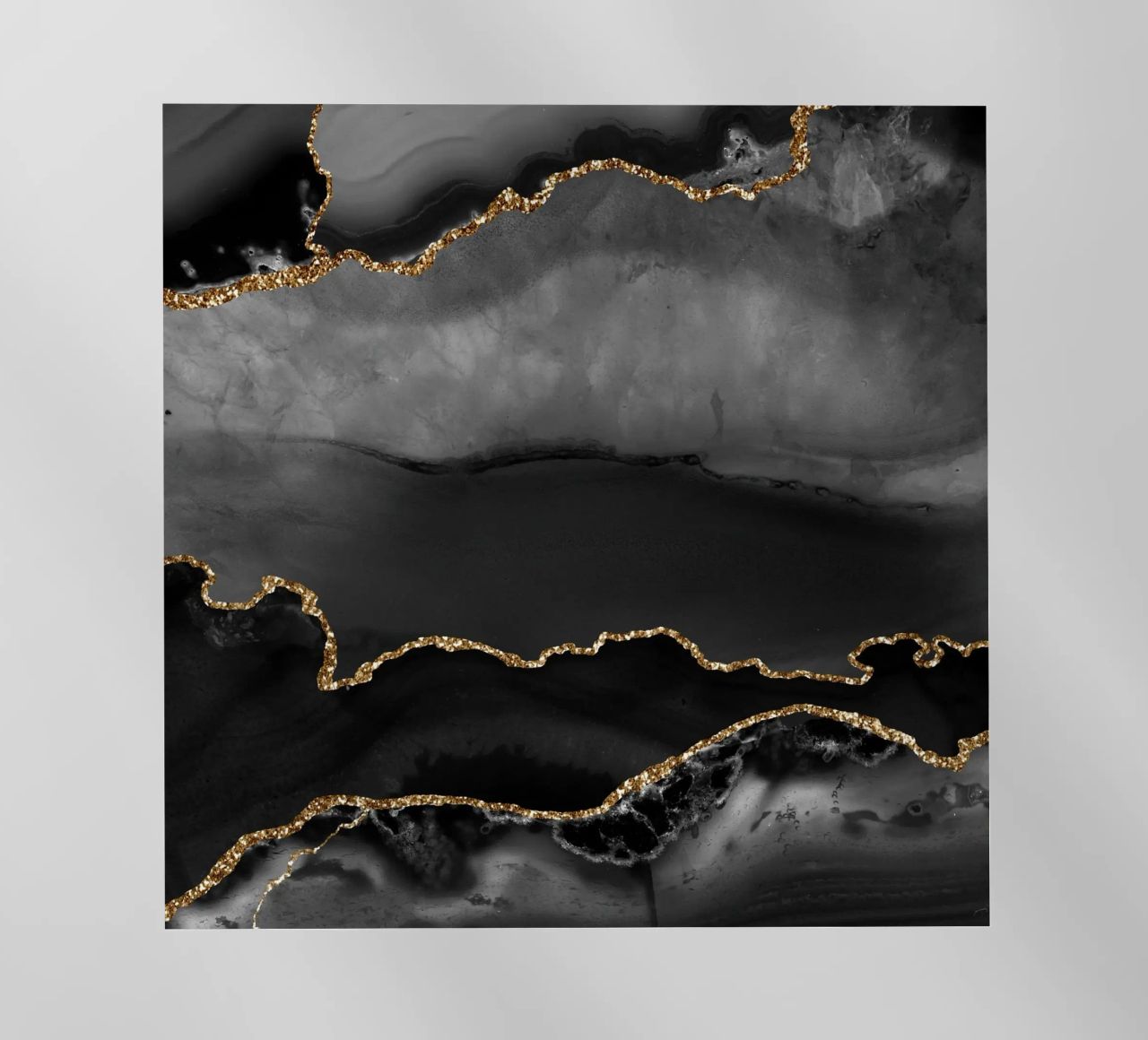 Texture agata nera e oro 02 pellicola backlit da Gemstone Textures