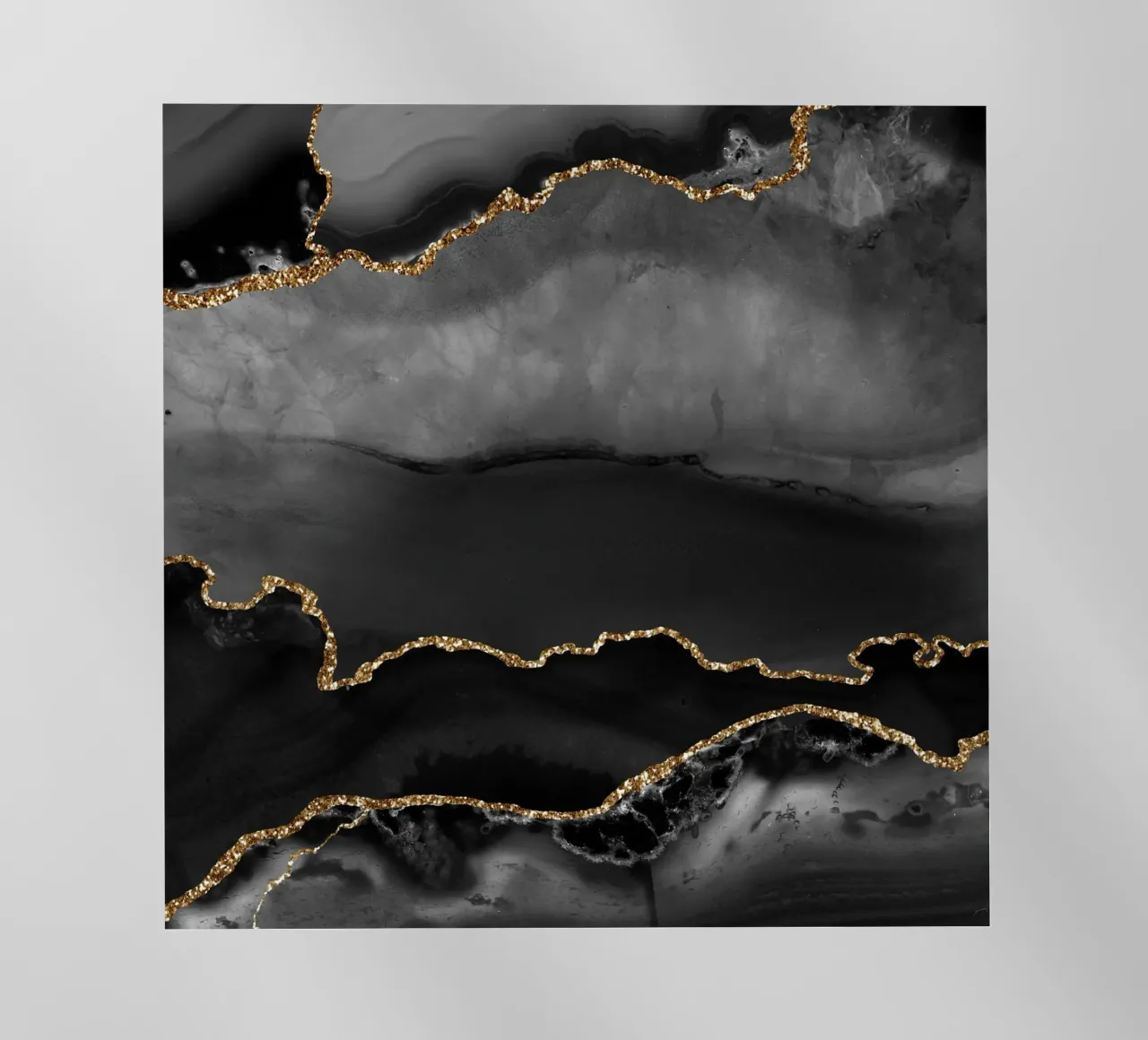 Texture agata nera e oro 02 pellicola backlit da Gemstone Textures