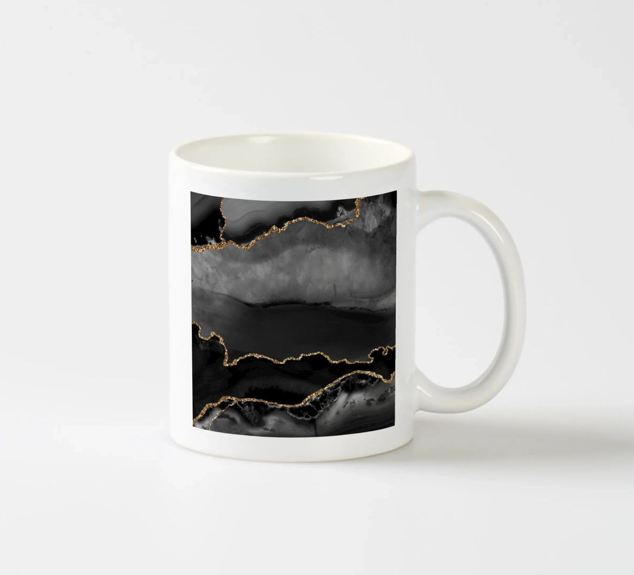Texture agata nera e oro 02 tazza in ceramica da Gemstone Textures