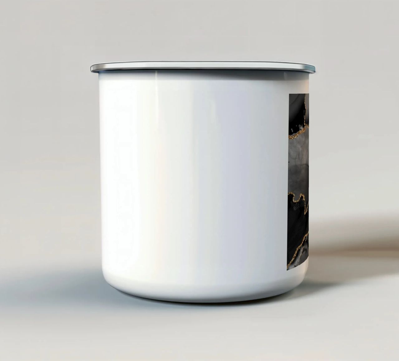 Texture agata nera e oro 02 tazza in smalto da Gemstone Textures