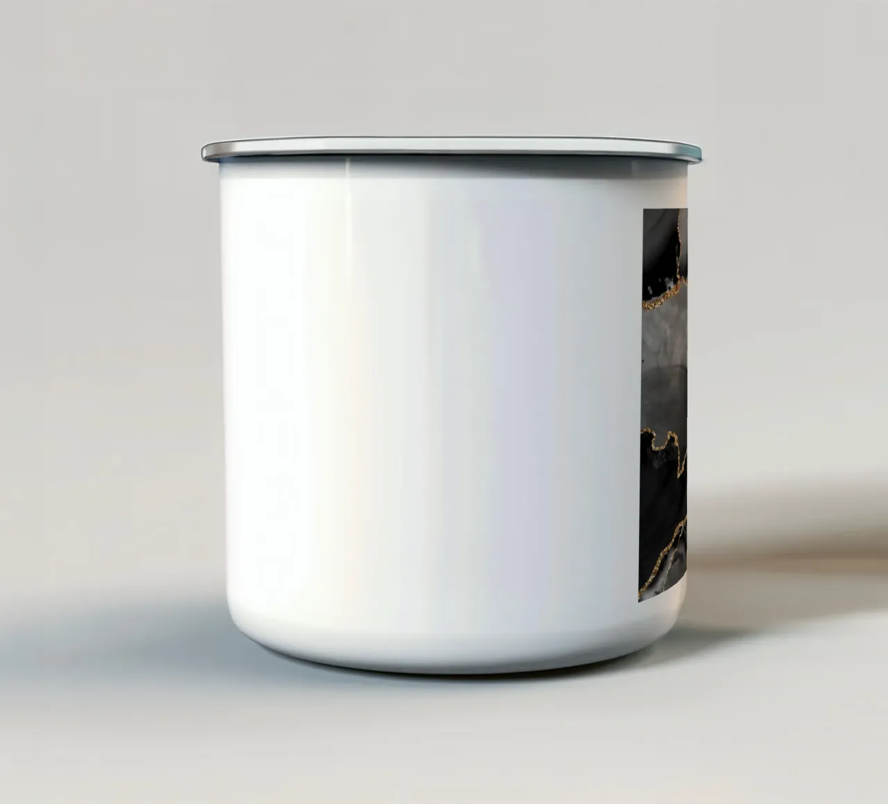Ágata negra y dorada Textura 02 taza de esmalte de Gemstone Textures