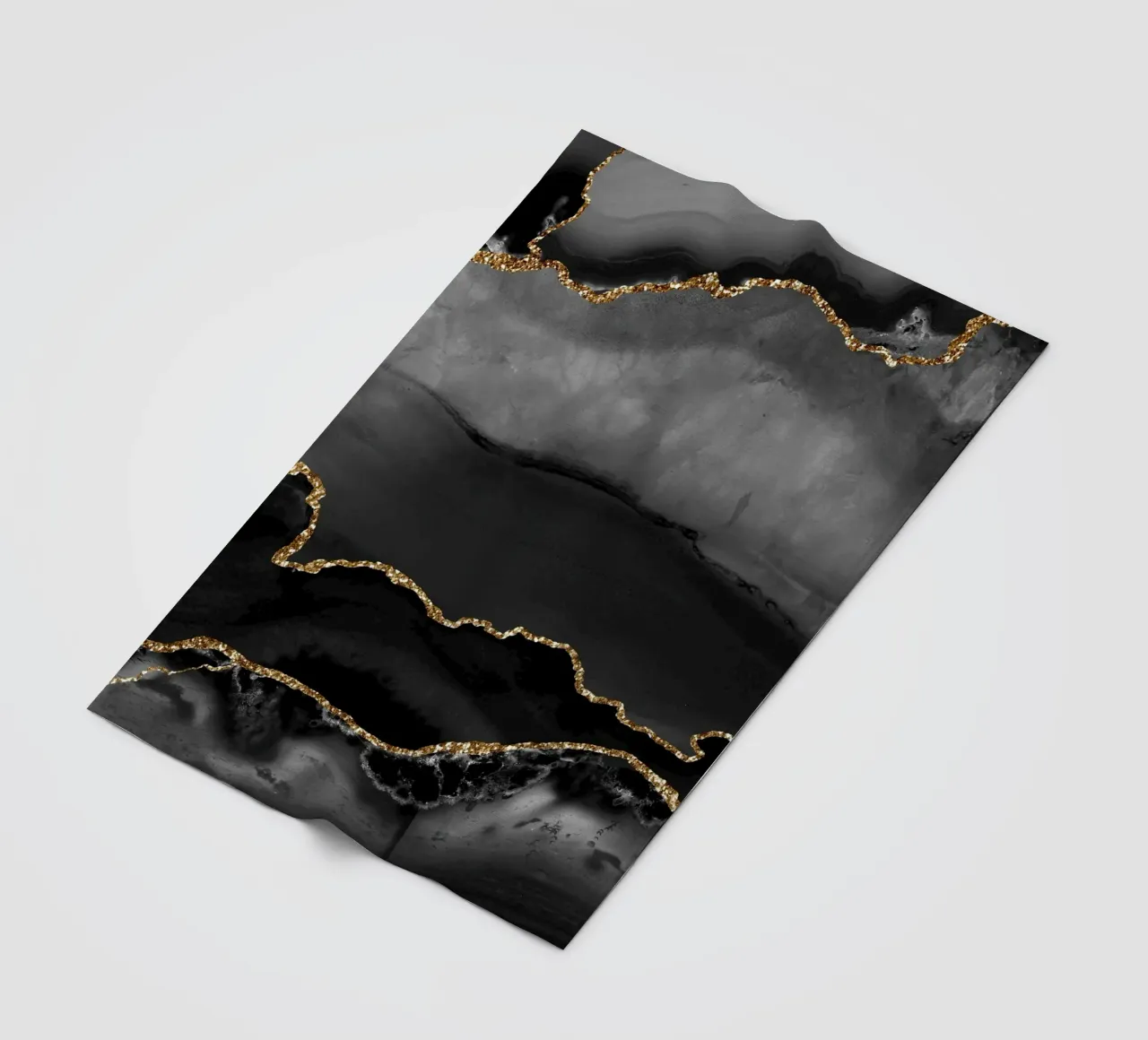 Texture agata nera e oro 02 coperta in pile da Gemstone Textures
