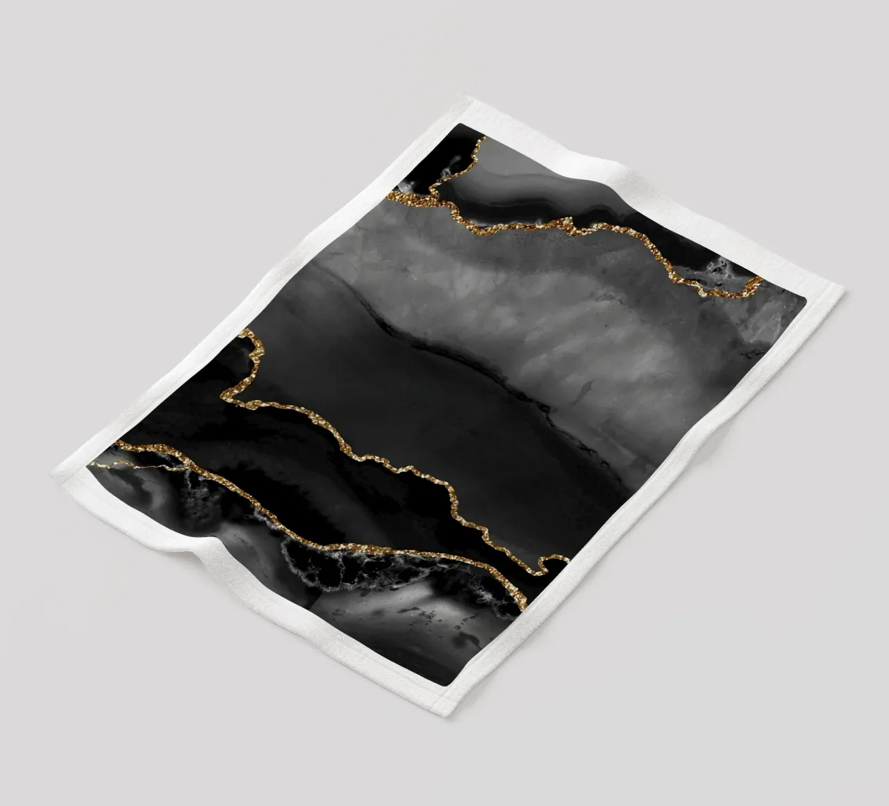 Texture agata nera e oro 02 coperta in pile da Gemstone Textures