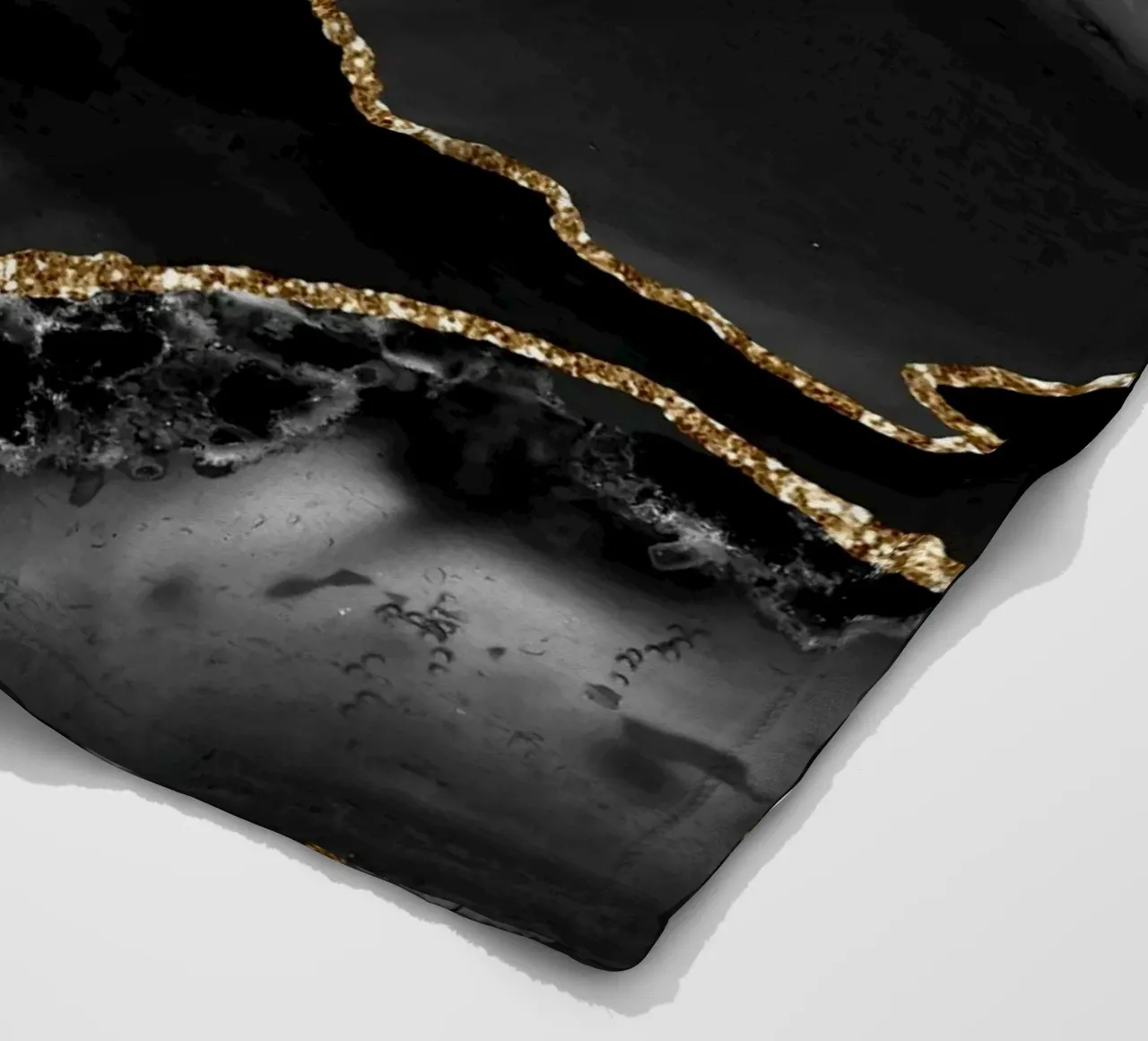 Texture agata nera e oro 02 coperta in pile da Gemstone Textures