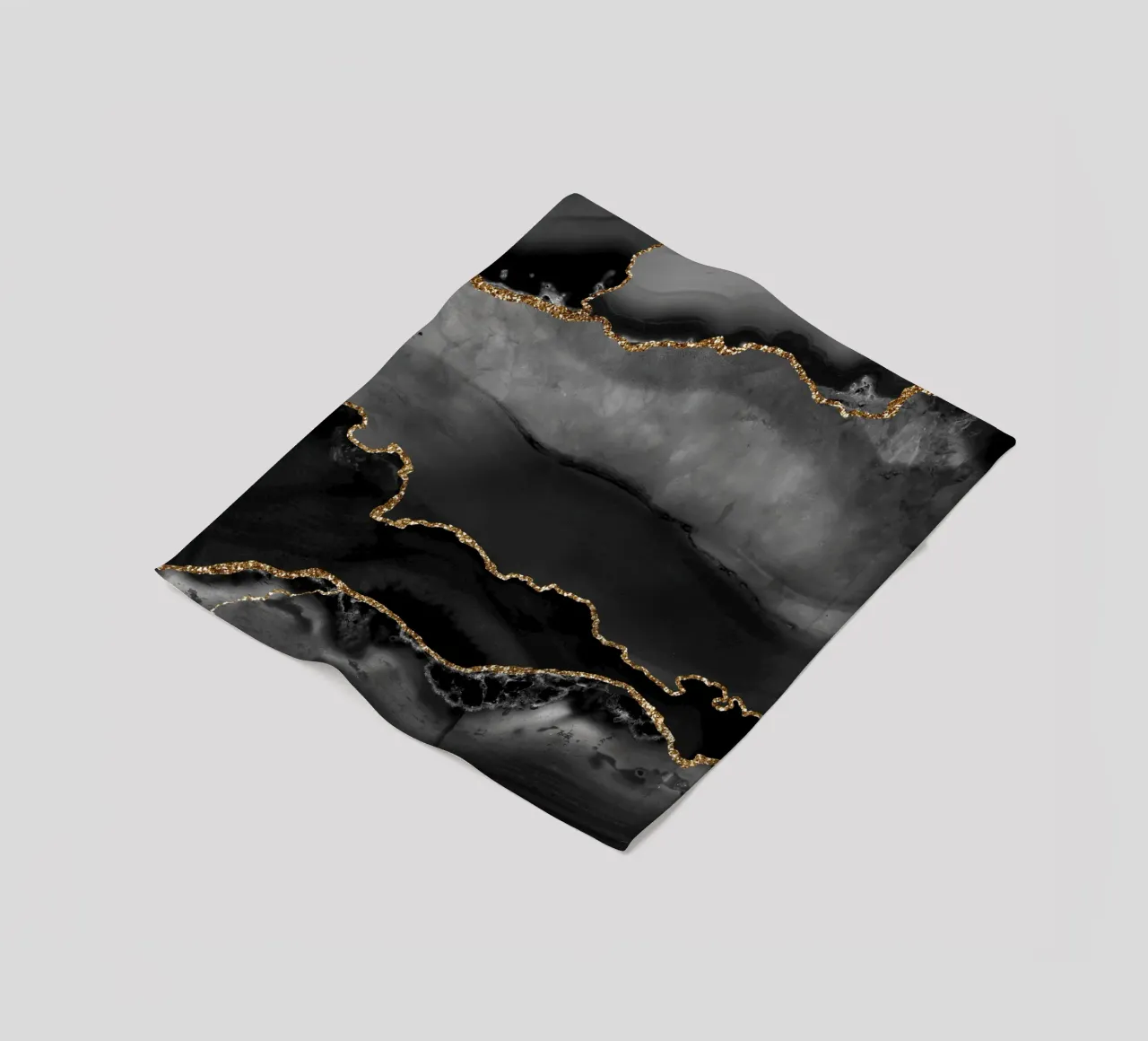 Texture agata nera e oro 02 coperta in pile da Gemstone Textures