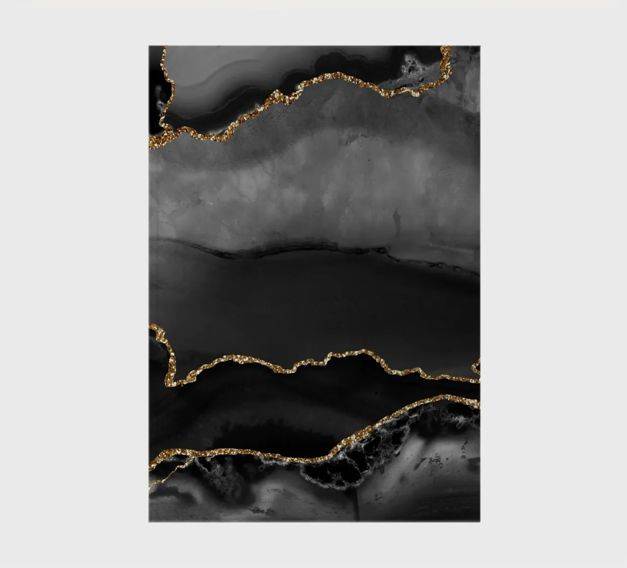 Black & Gold Agate Texture 02 notebook by Gemstone Textures