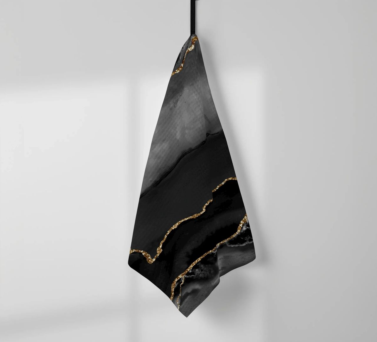 Texture agata nera e oro 02 canovaccio da cucina da Gemstone Textures