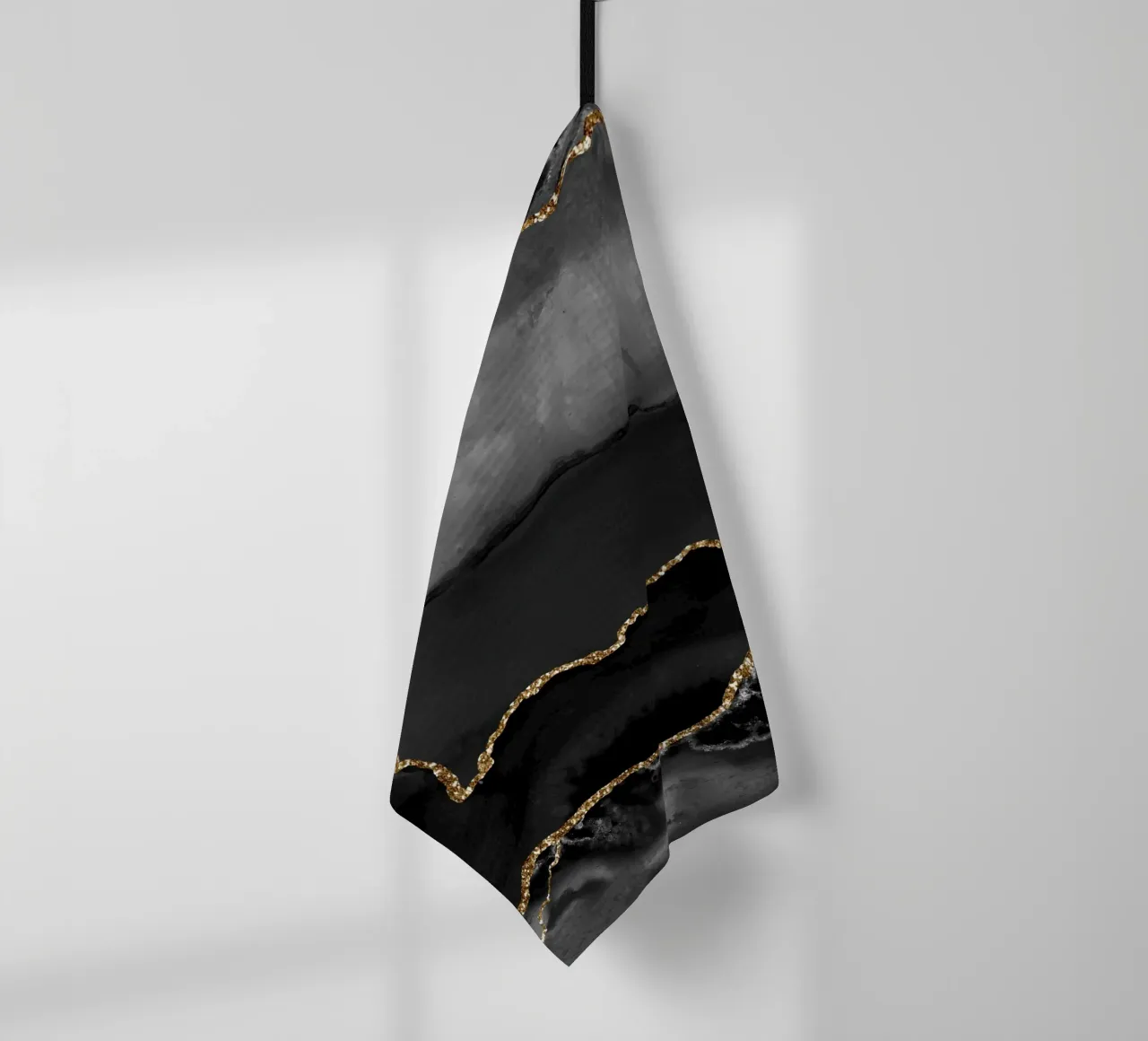 Texture agata nera e oro 02 canovaccio da cucina da Gemstone Textures