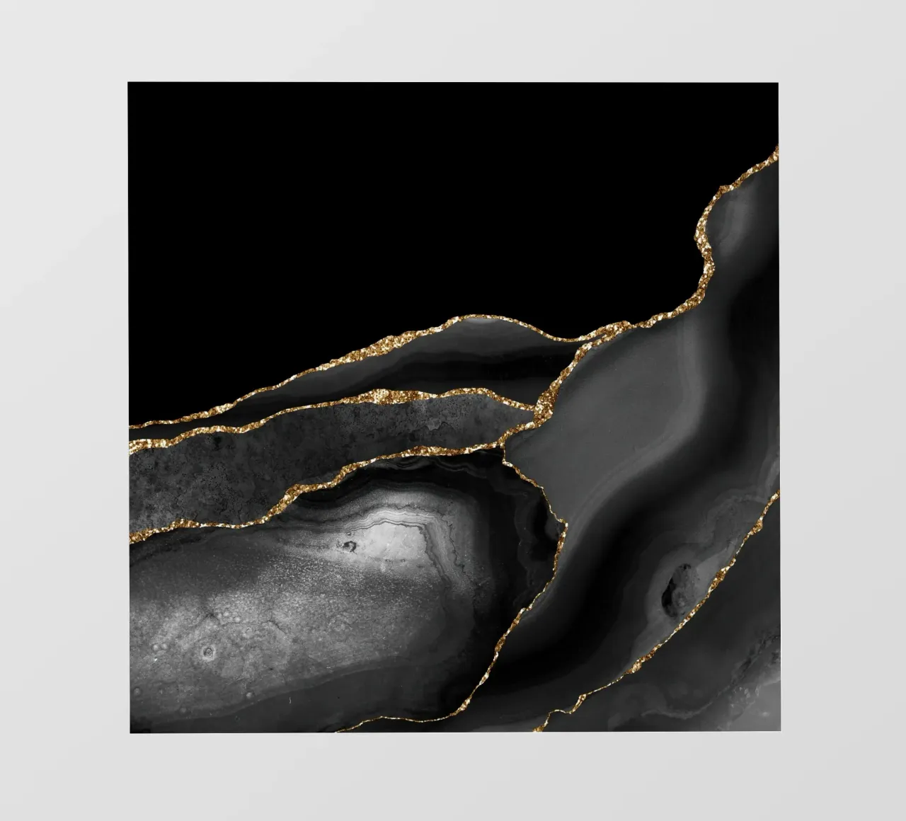 Texture agata nera e oro 04 telo in pvc da Gemstone Textures