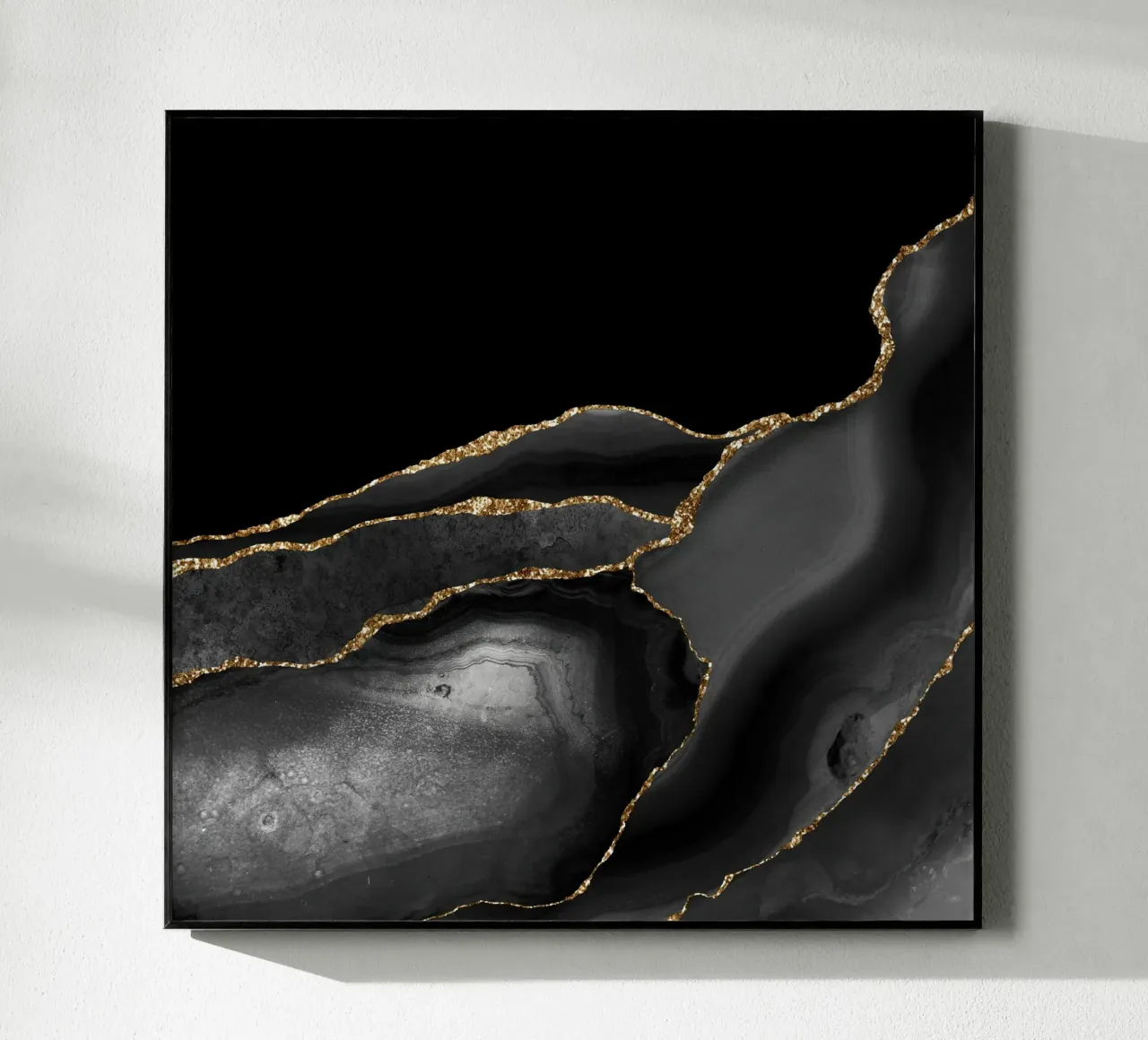 Texture agata nera e oro 04 plexiglass da Gemstone Textures