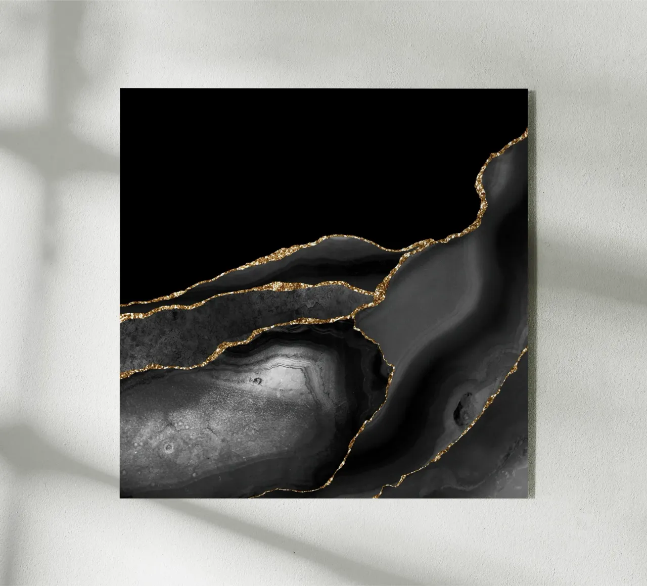 Texture agata nera e oro 04 plexiglass da Gemstone Textures