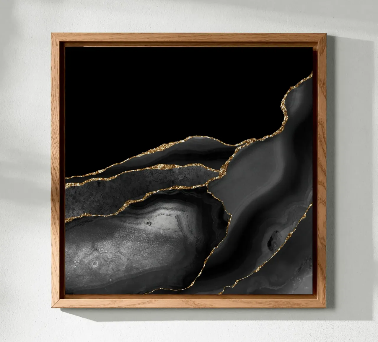 Texture agata nera e oro 04 alluminio dibond da Gemstone Textures