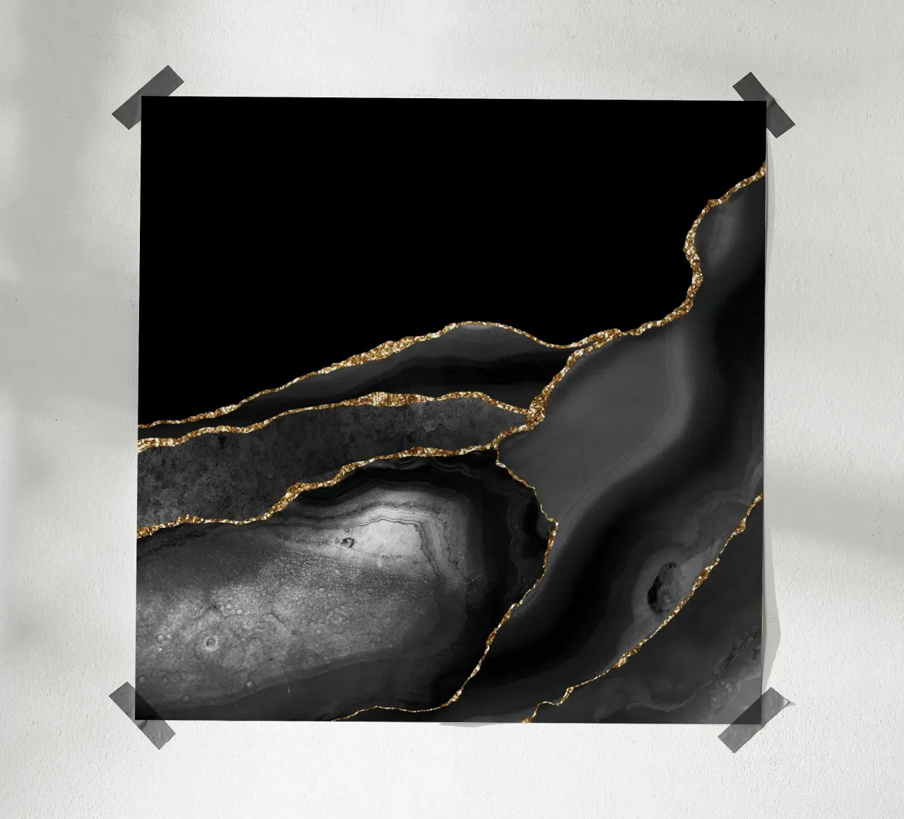 Texture agata nera e oro 04 carta hahnemühle da Gemstone Textures