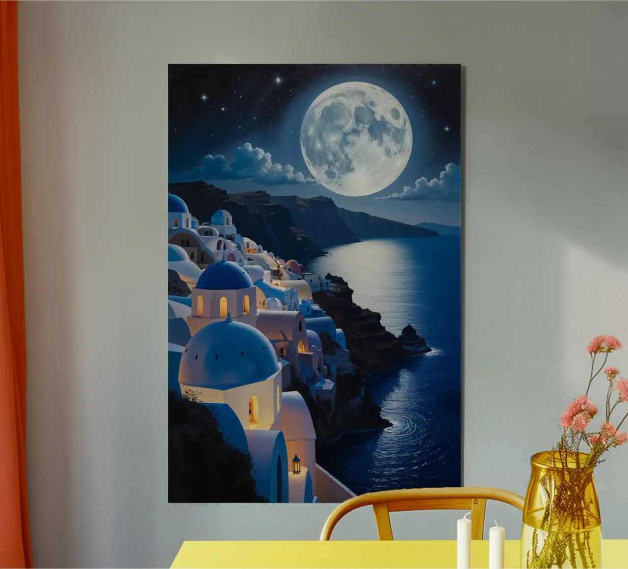 Moonlit Dreams of Santorini pannello forex da AlbertKlee
