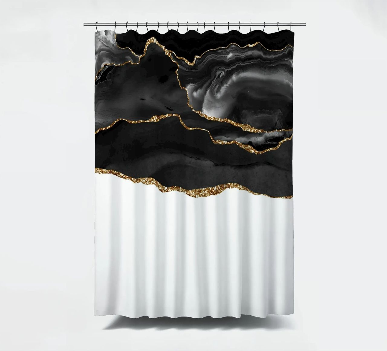 Agata nera e oro Texture 05 tenda da doccia da Gemstone Textures