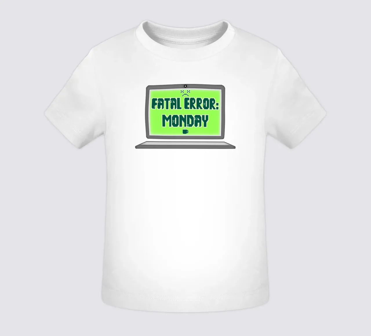 Error fatal Odio los lunes Geek Tech Sarcasmo camiseta de bebé de sillyindustries