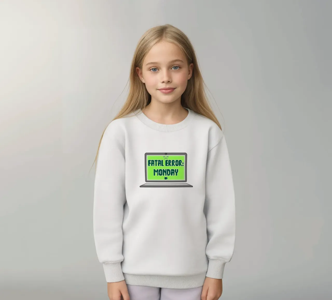 Error fatal Odio los lunes Geek Tech Sarcasmo sudadera para niño de sillyindustries