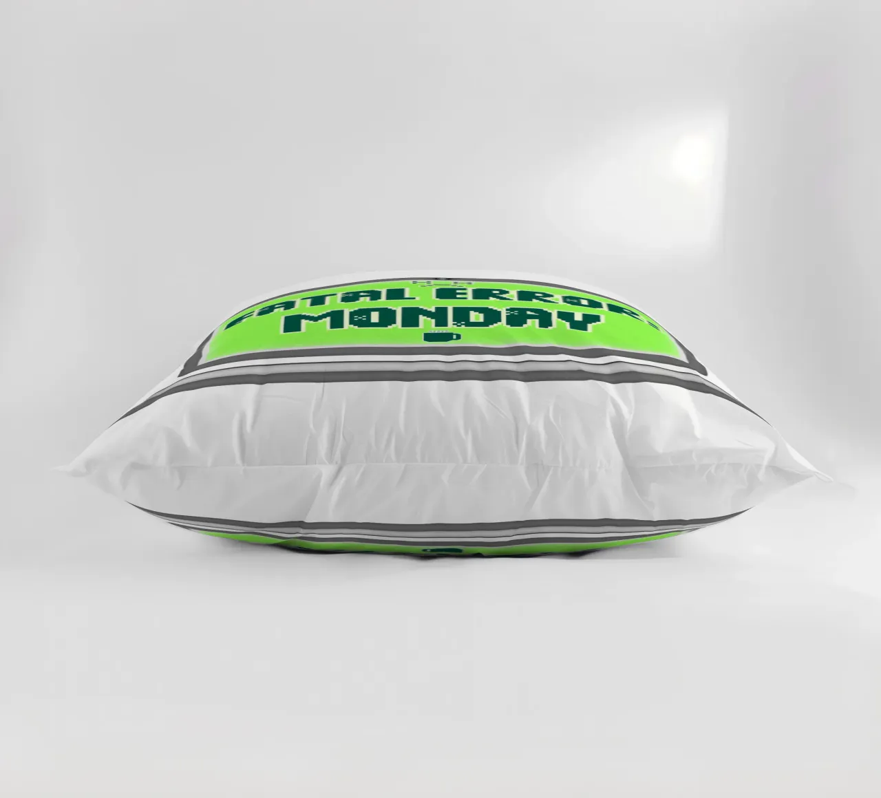 Fatal Error I Hate Mondays Geek Tech Sarcasm decorative cushion by sillyindustries